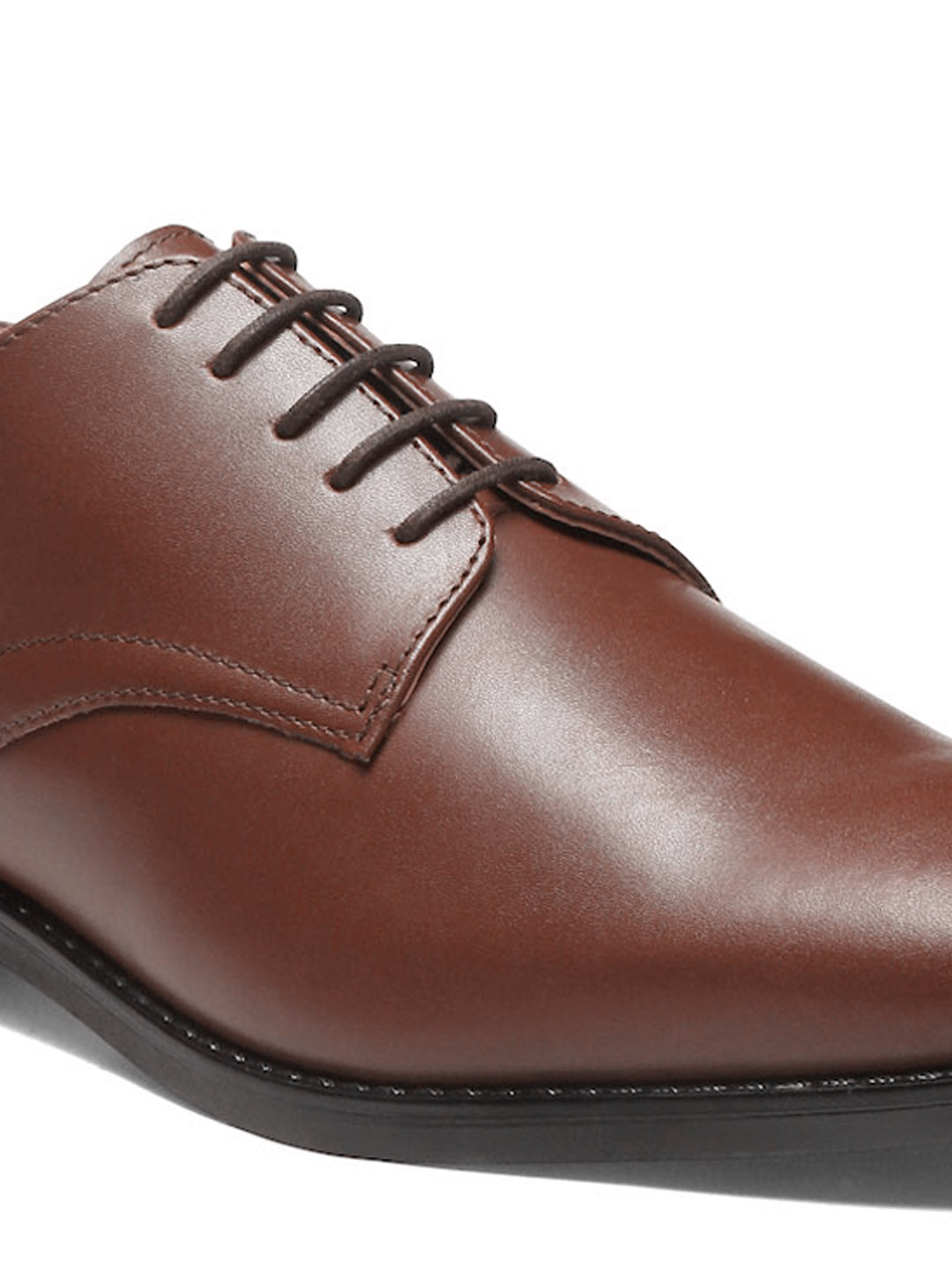 Tan Italian Leather Derby Shoes