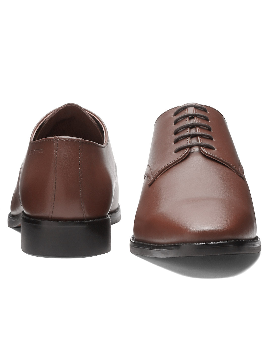 Tan Italian Leather Derby Shoes