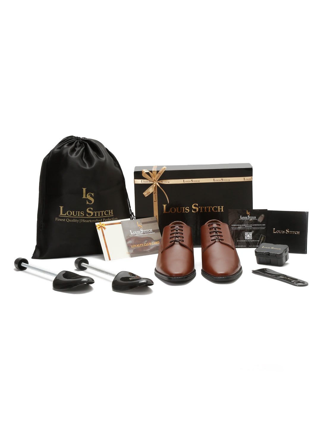 Tan Italian Leather Derby Shoes