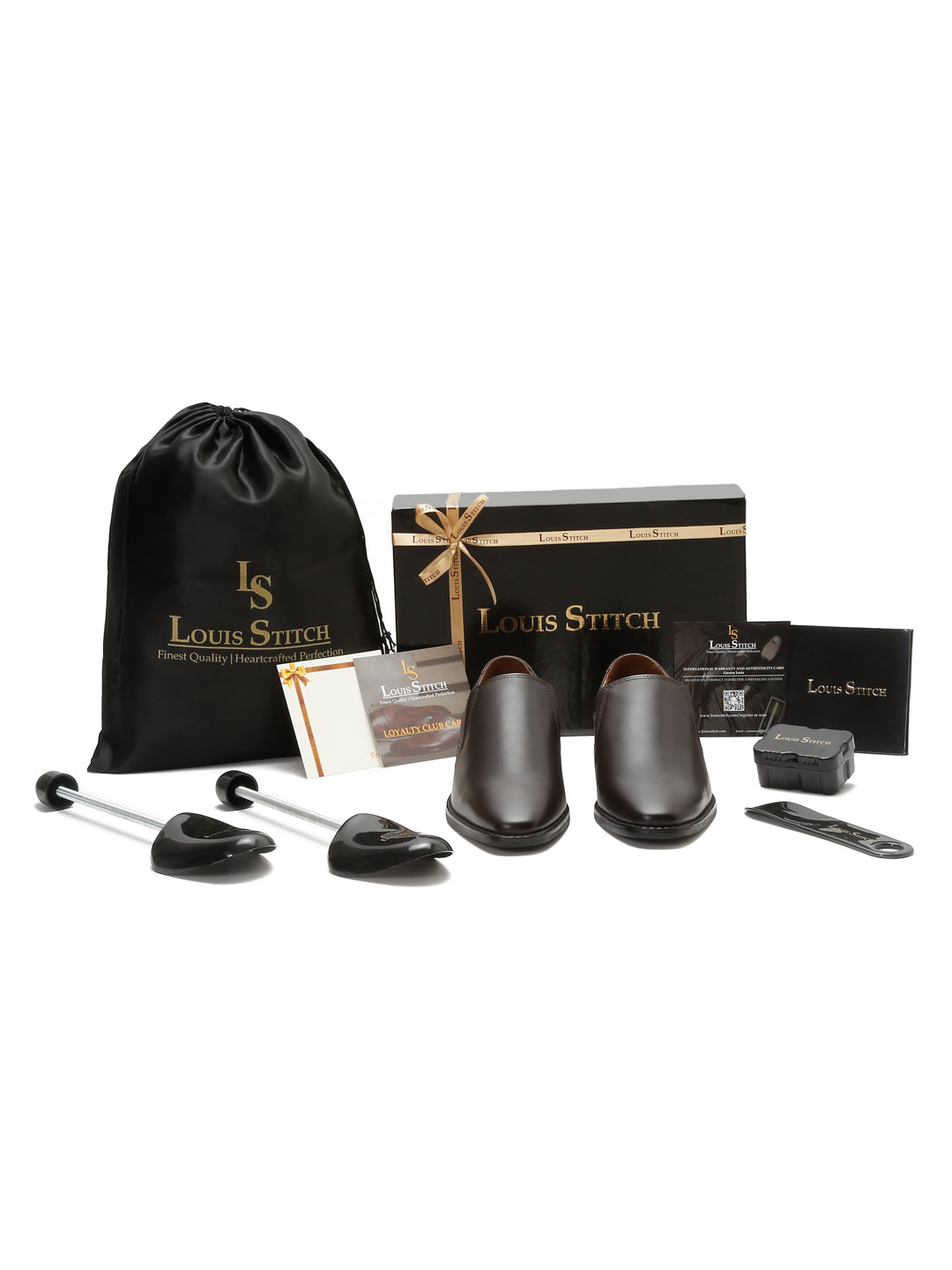 Brunette Brown Handmade Italian Leather Formal Slipons Shoes