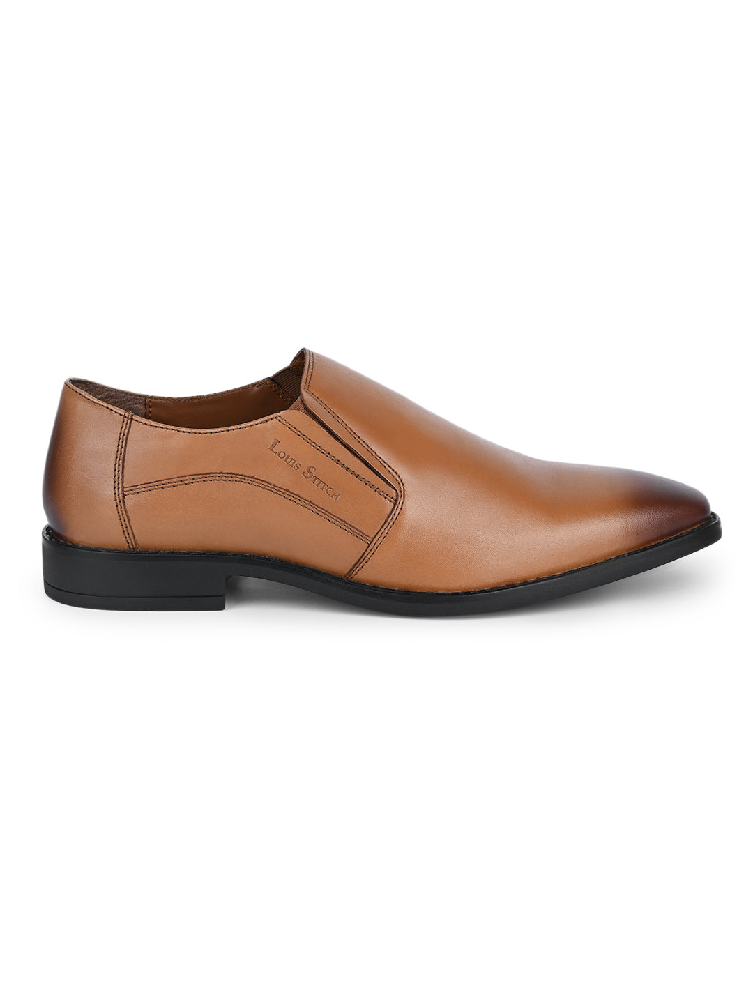 British Tan Egyptian Crust Leather Slip-On Shoes