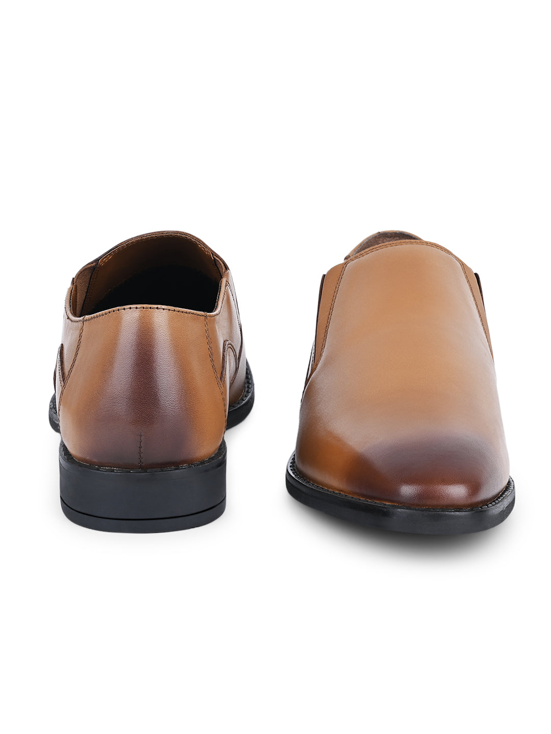 British Tan Egyptian Crust Leather Slip-On Shoes