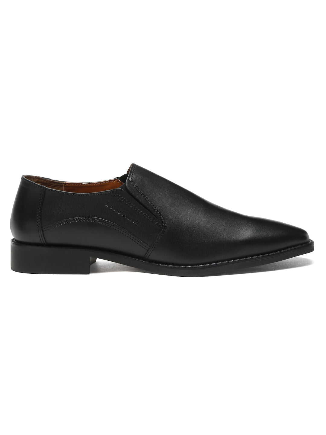 Jet Black Handmade Italian Leather Formal Slipons Shoes