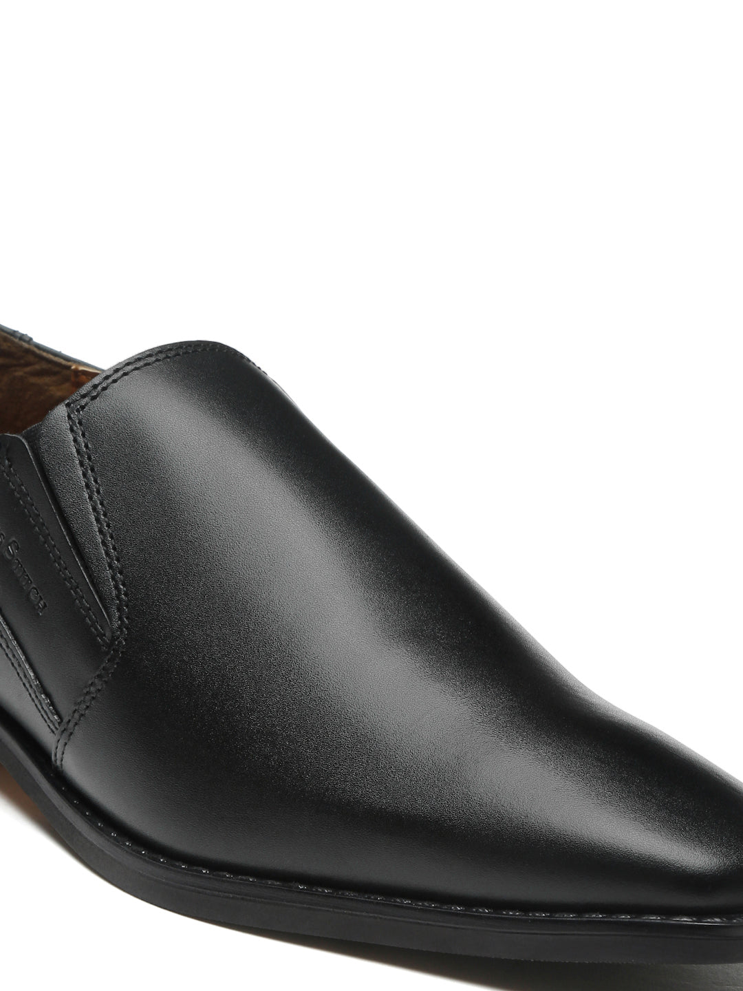 Jet Black Handmade Italian Leather Formal Slipons Shoes