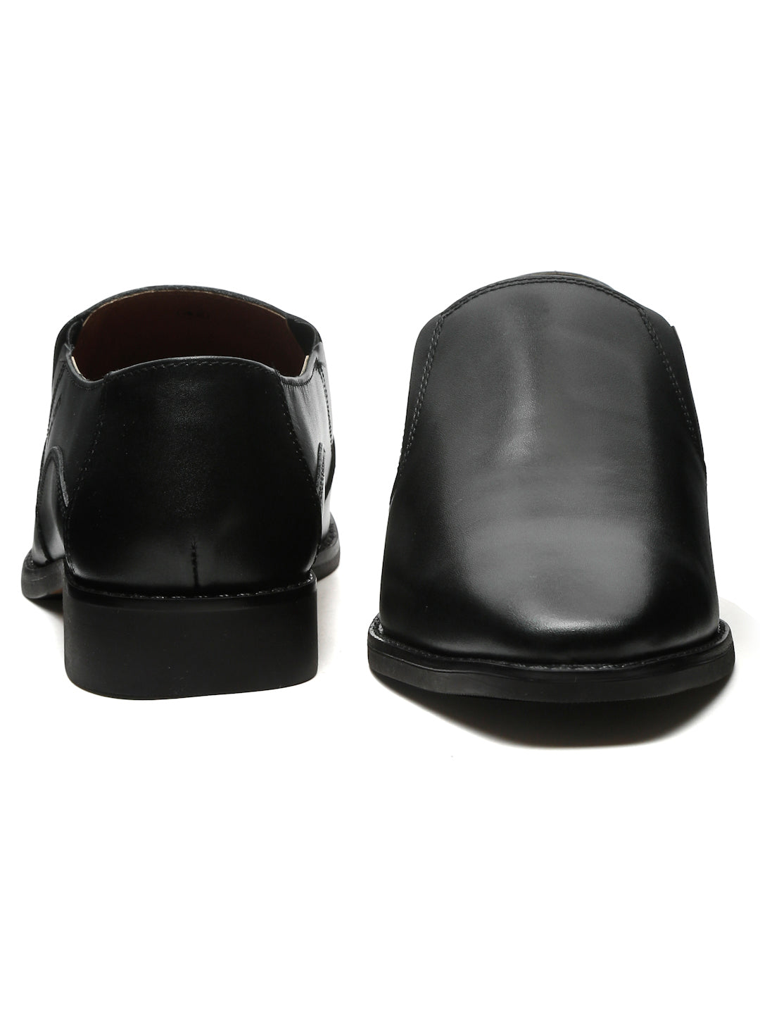 Jet Black Handmade Italian Leather Formal Slipons Shoes