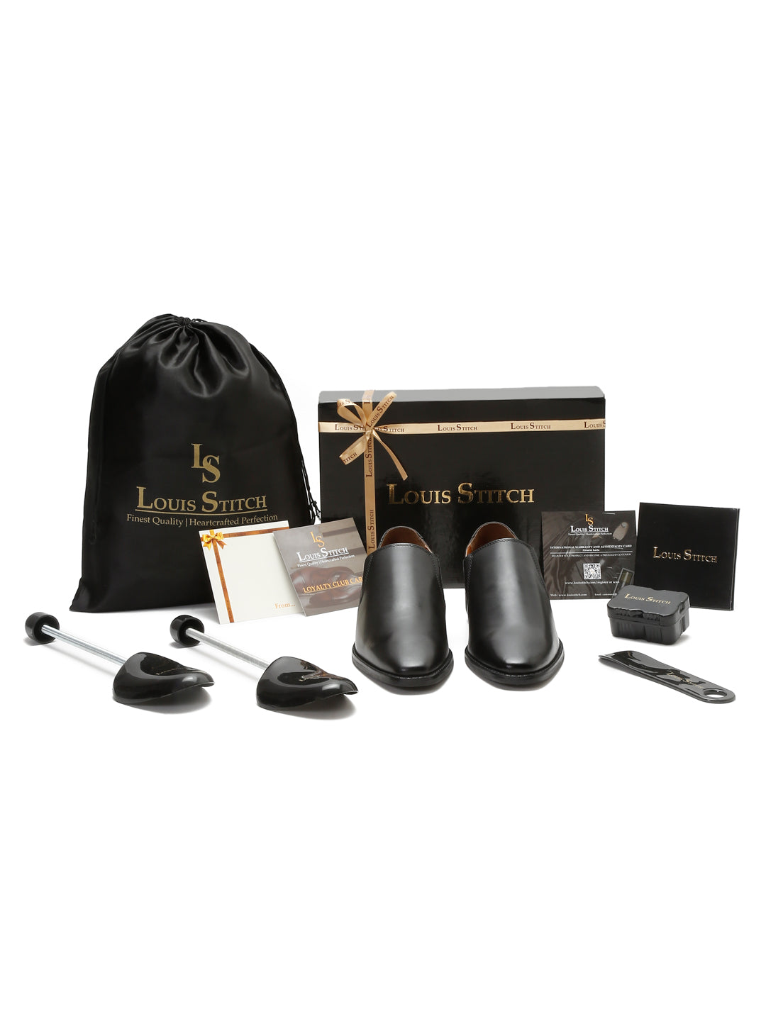 Jet Black Handmade Italian Leather Formal Slipons Shoes