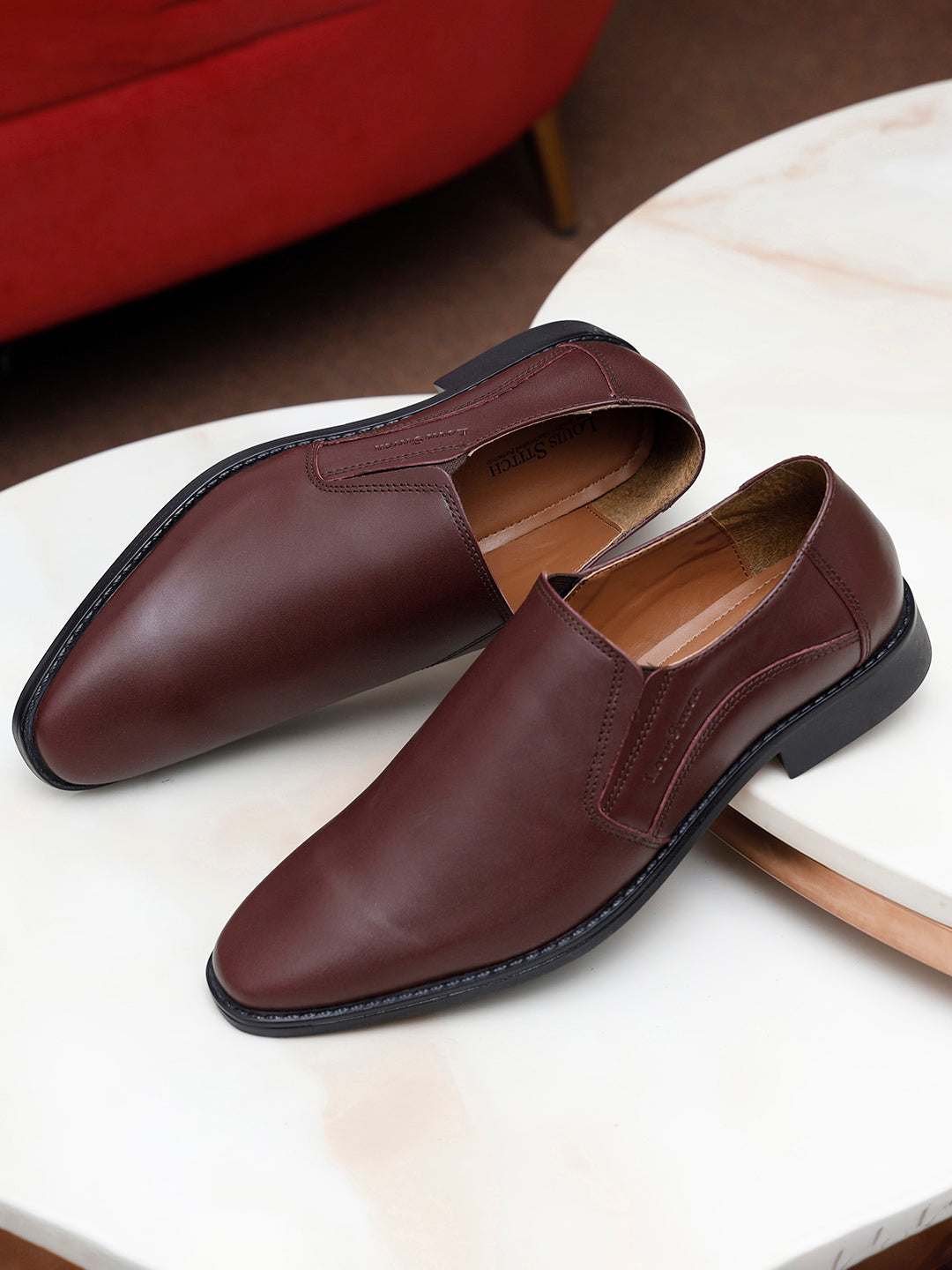 Rosewood Handmade Italian Leather Formal Slipons Shoes