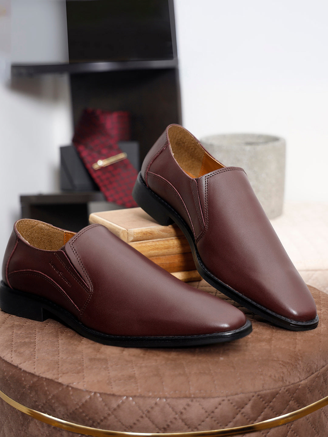 Rosewood Handmade Italian Leather Formal Slipons Shoes