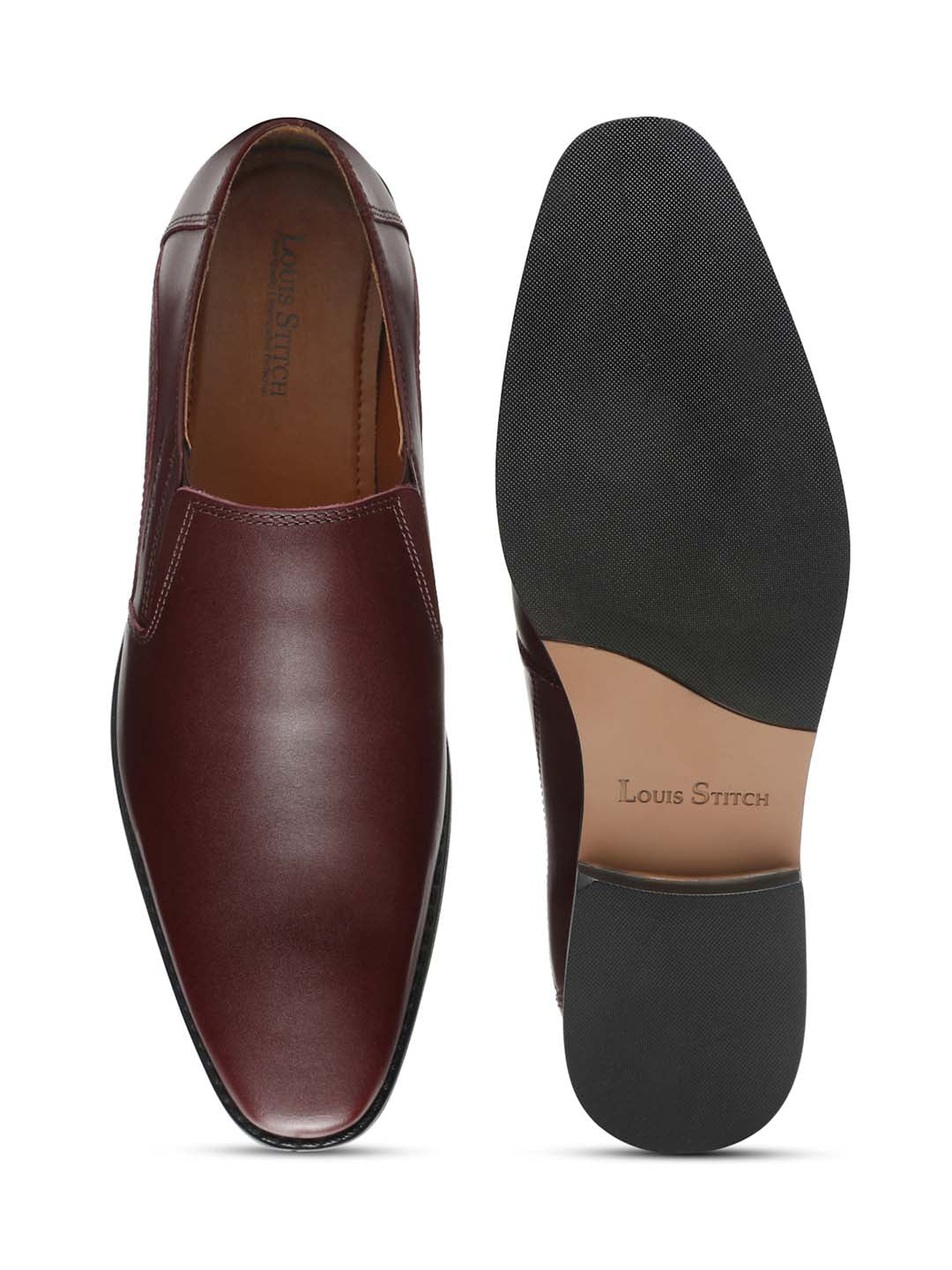 Rosewood Handmade Italian Leather Formal Slipons Shoes