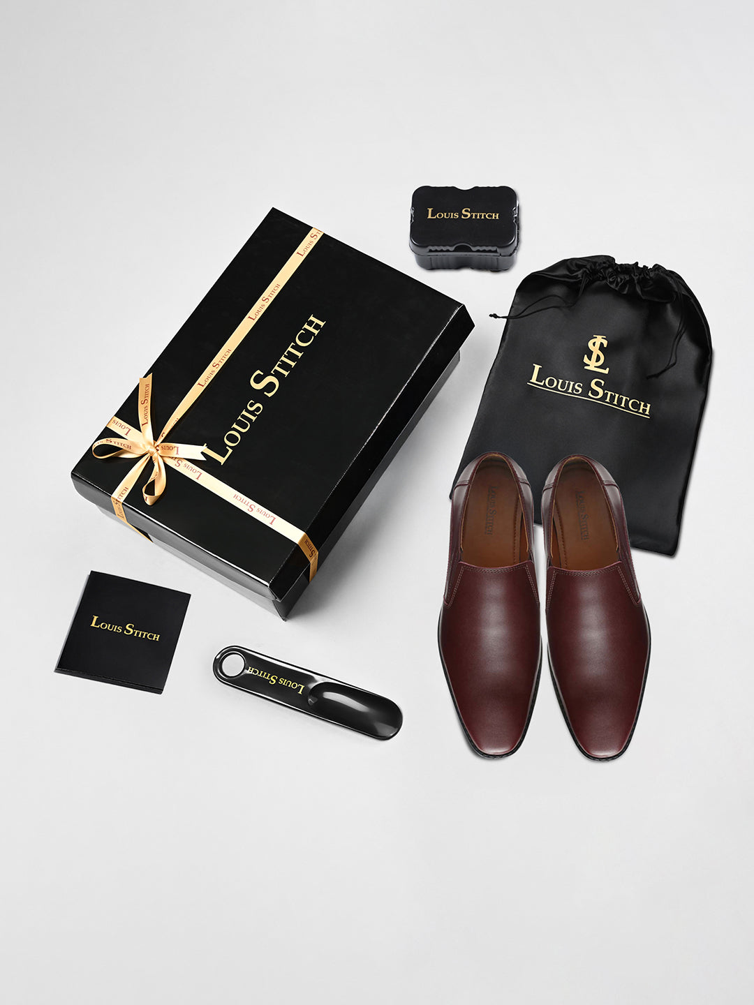 Rosewood Handmade Italian Leather Formal Slipon Shoes