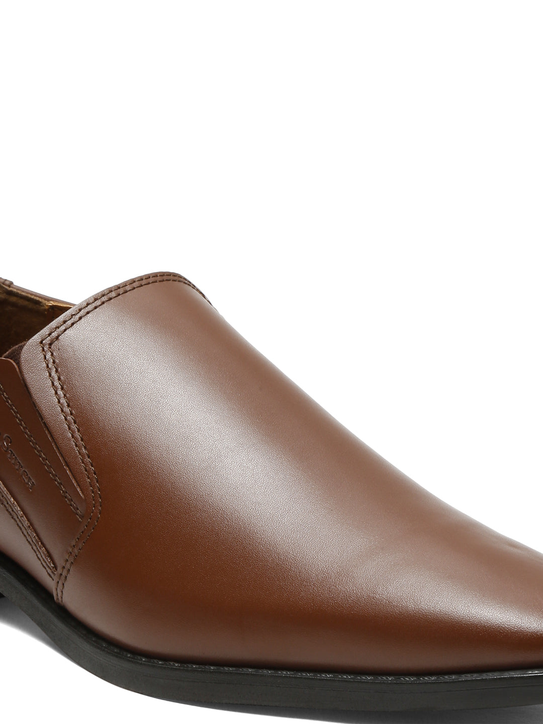 Tan Handmade Italian Leather Formal Slipons Shoes