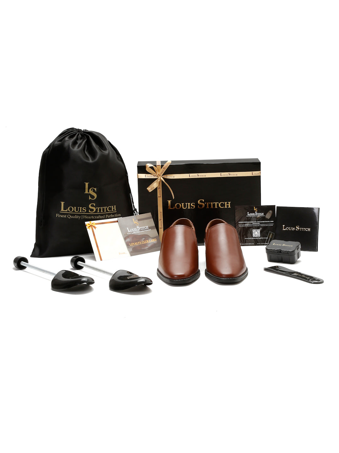 Tan Handmade Italian Leather Formal Slipons Shoes