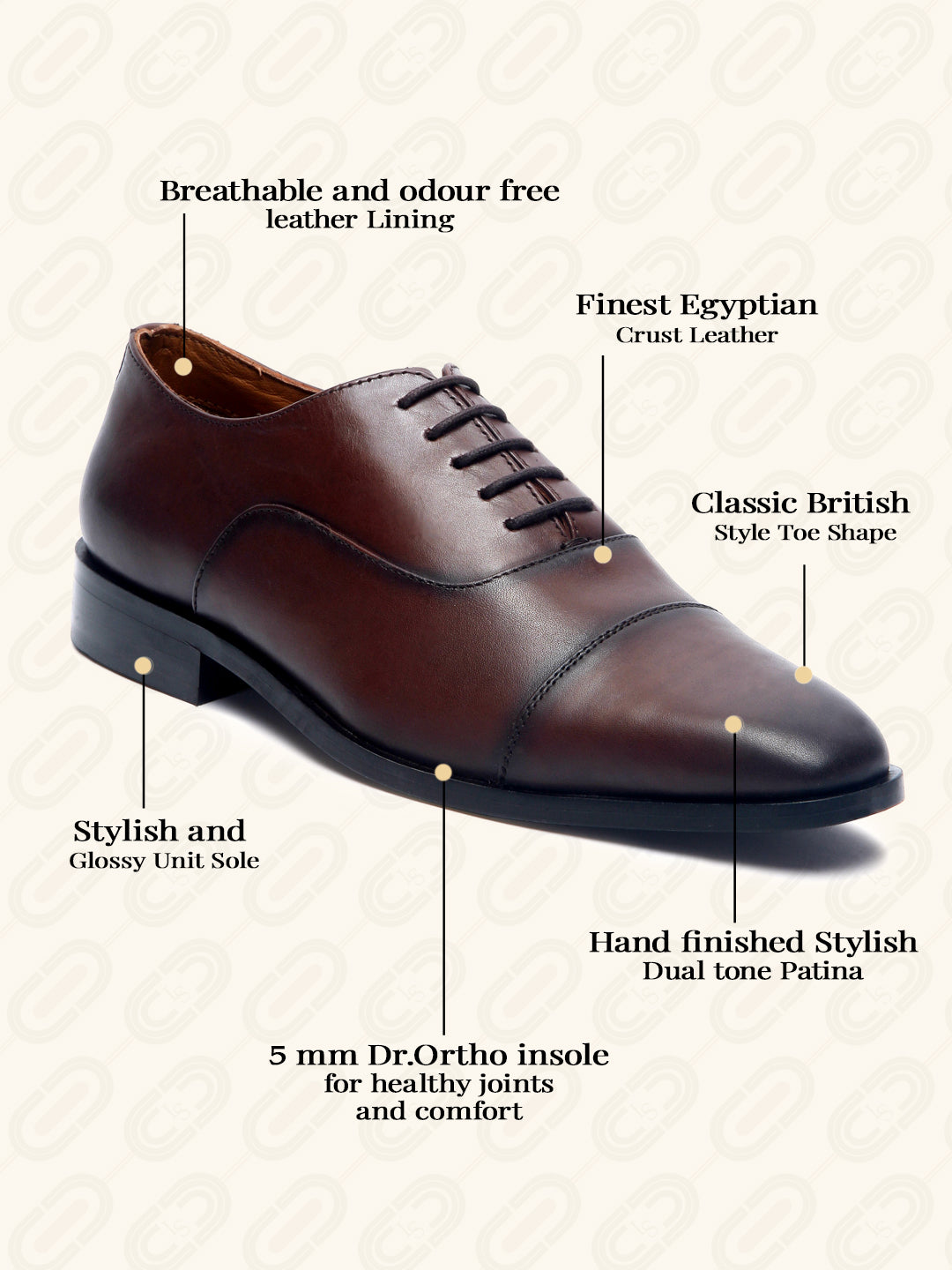 Brunette Brown Handmade Premium Italian Leather Oxfords