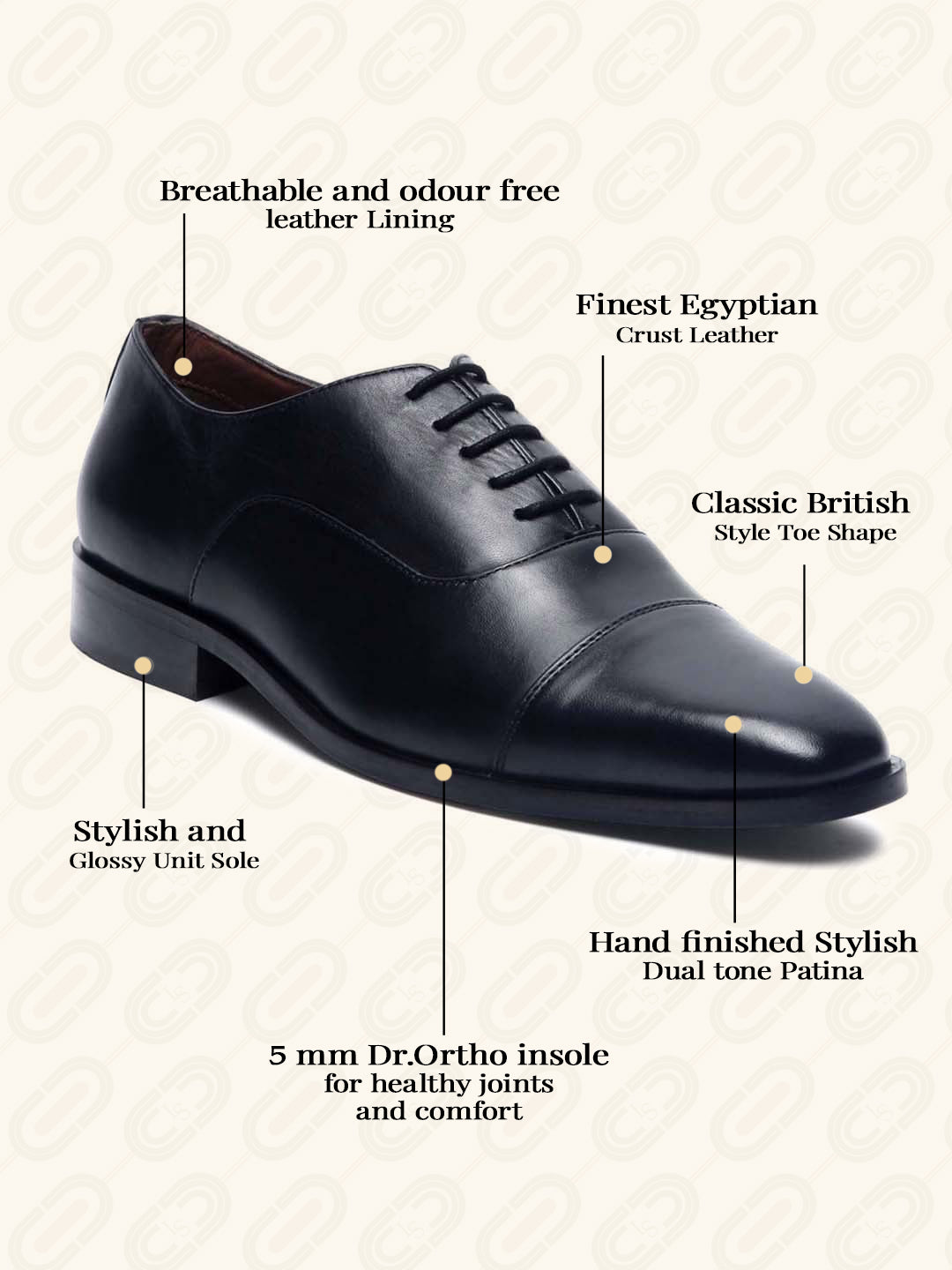 Jet Black Handmade Premium Italian Leather Oxfords