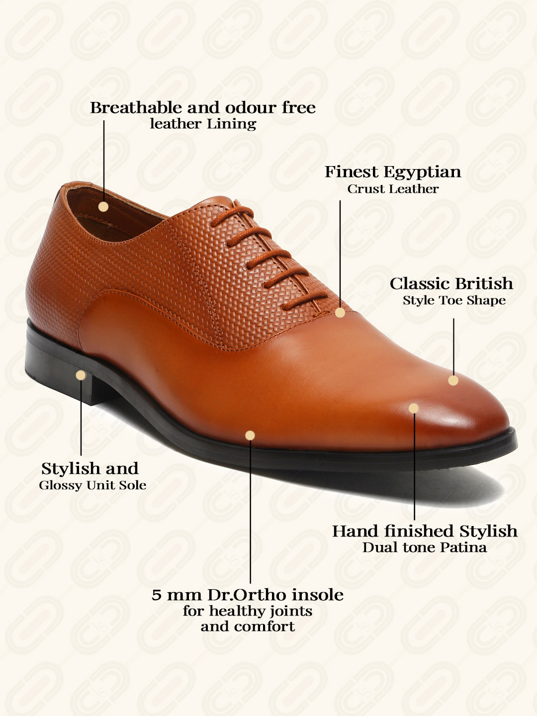 Russet Tan Handmade Premium Italian Leather Derby Shoes