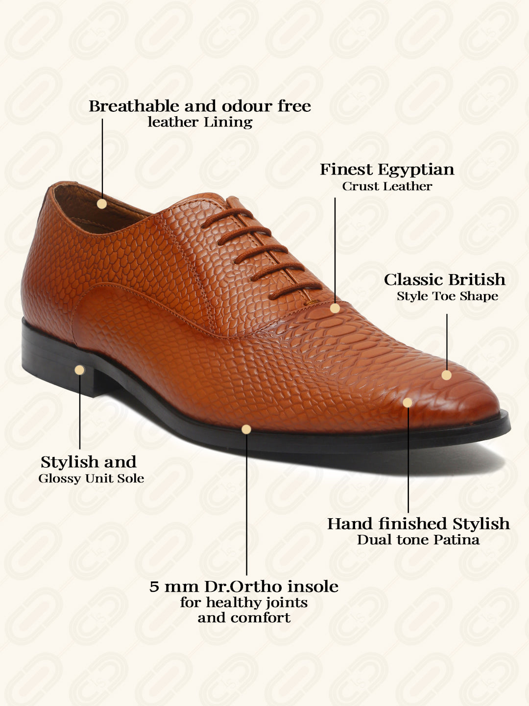 Russet Tan Handmade Premium Italian Leather Derby Shoes