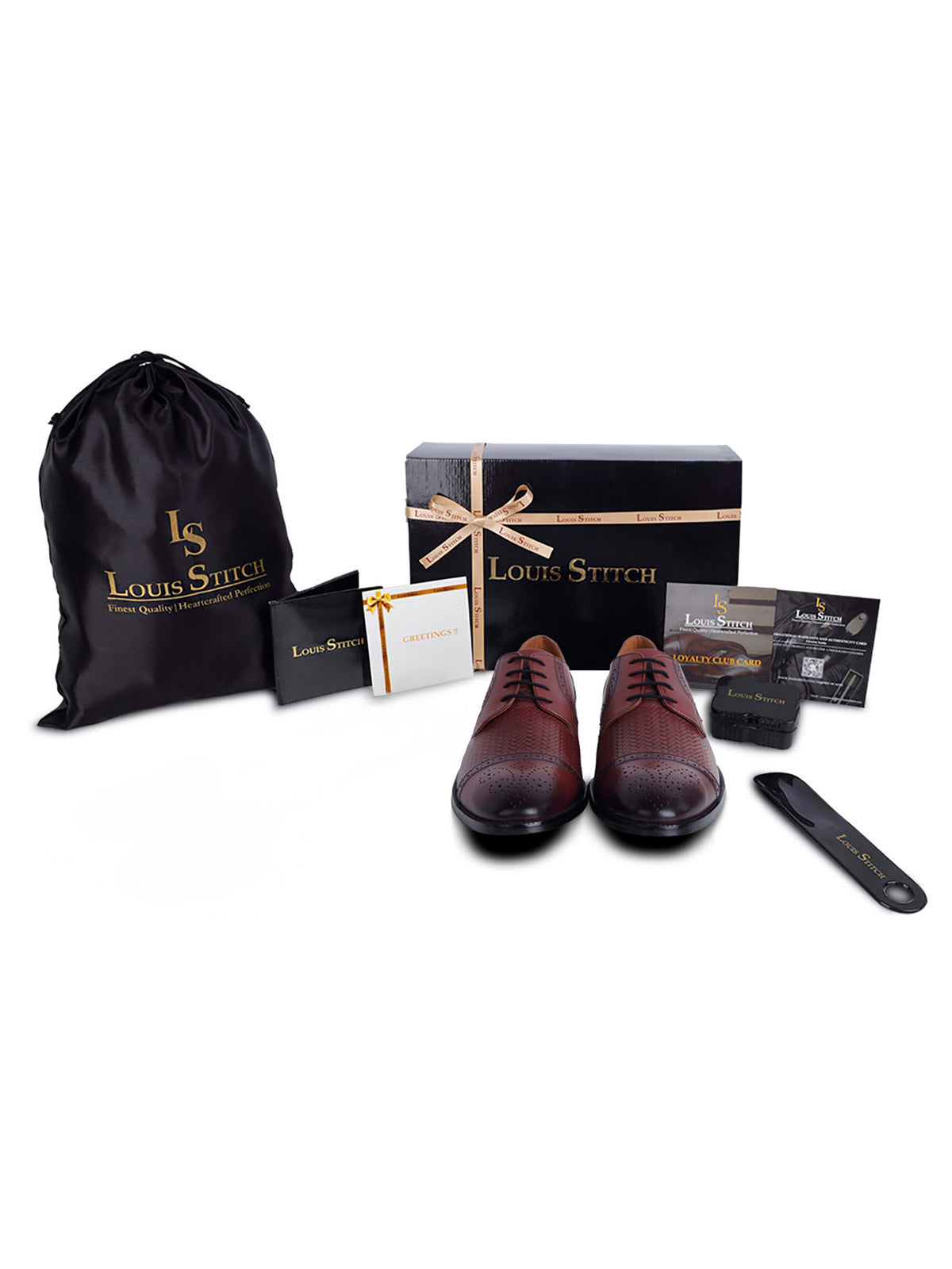 Rosewood Handmade Premium Italian Leather Weaved Oxford
