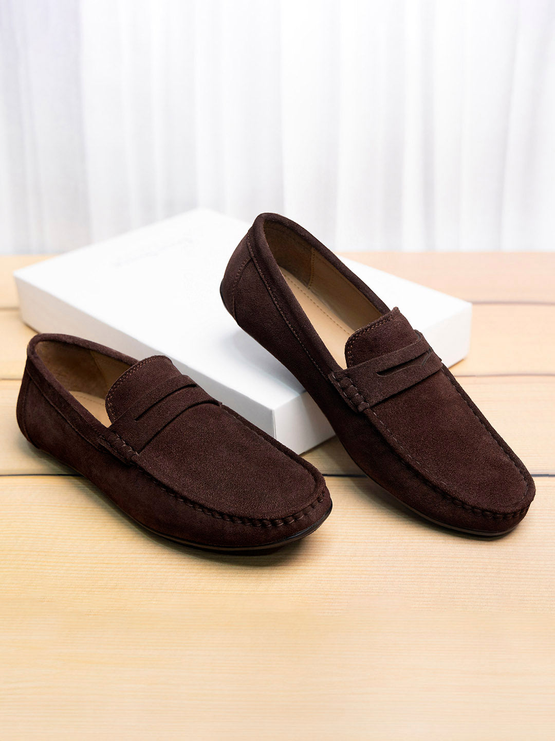 Italian Suede Leather Penny Loafers