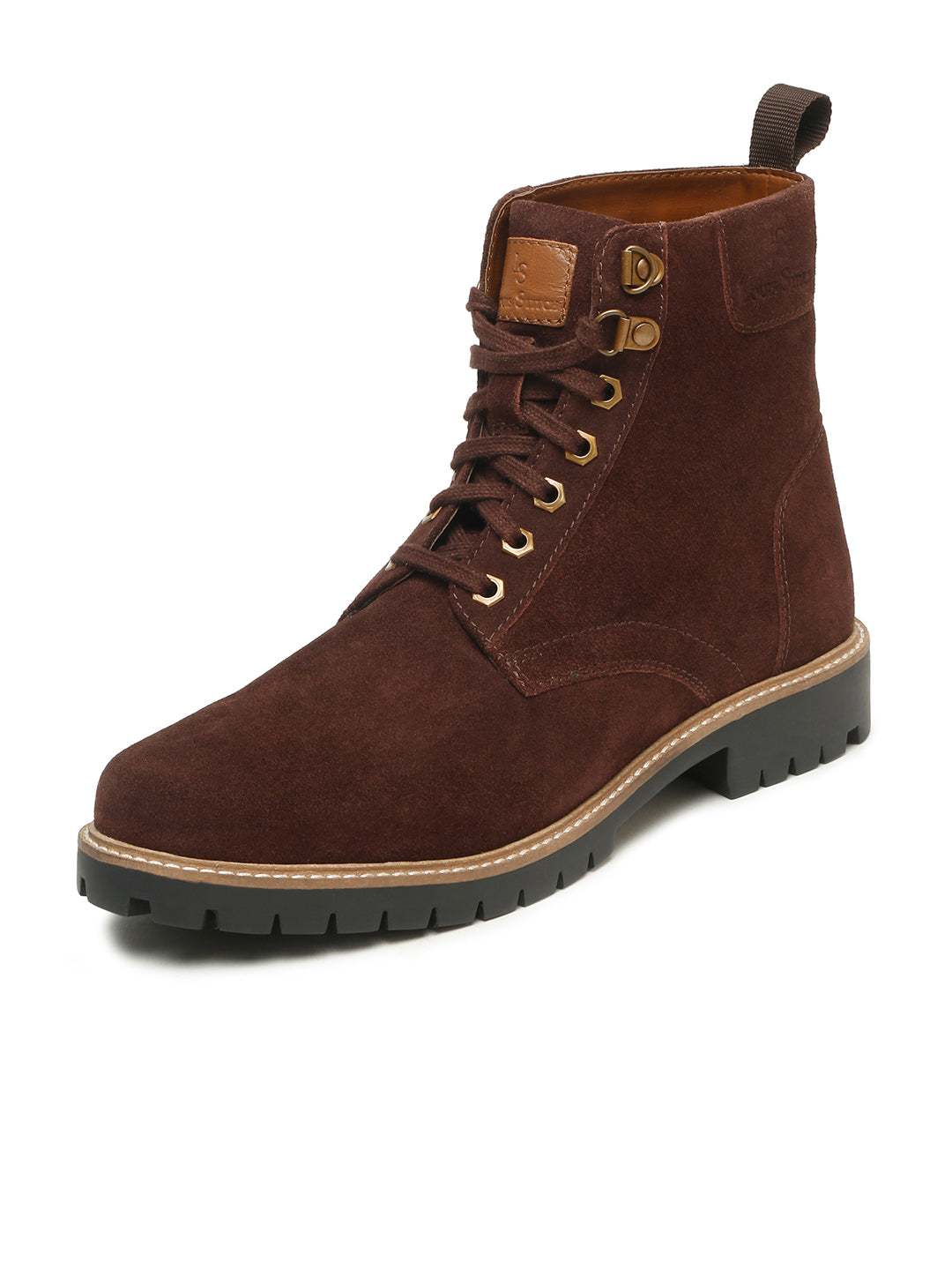 Brunette Brown High Ankle Suede Leather Chukka Boots for Men