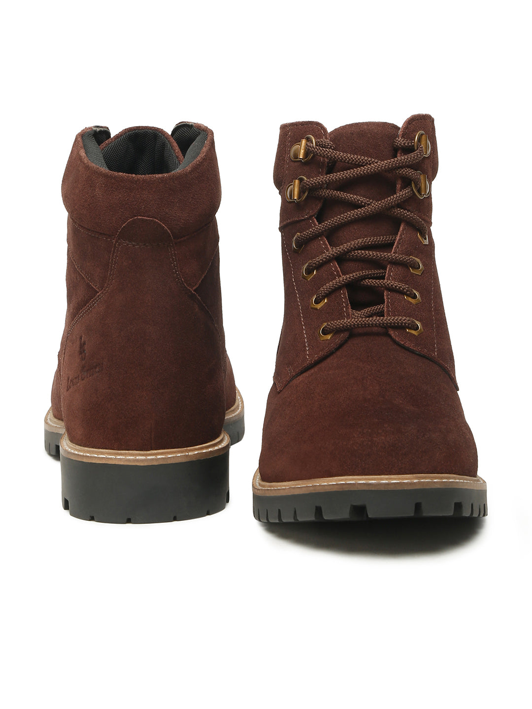 Brunette Brown High Ankle Suede Leather Chukka Boots for Men