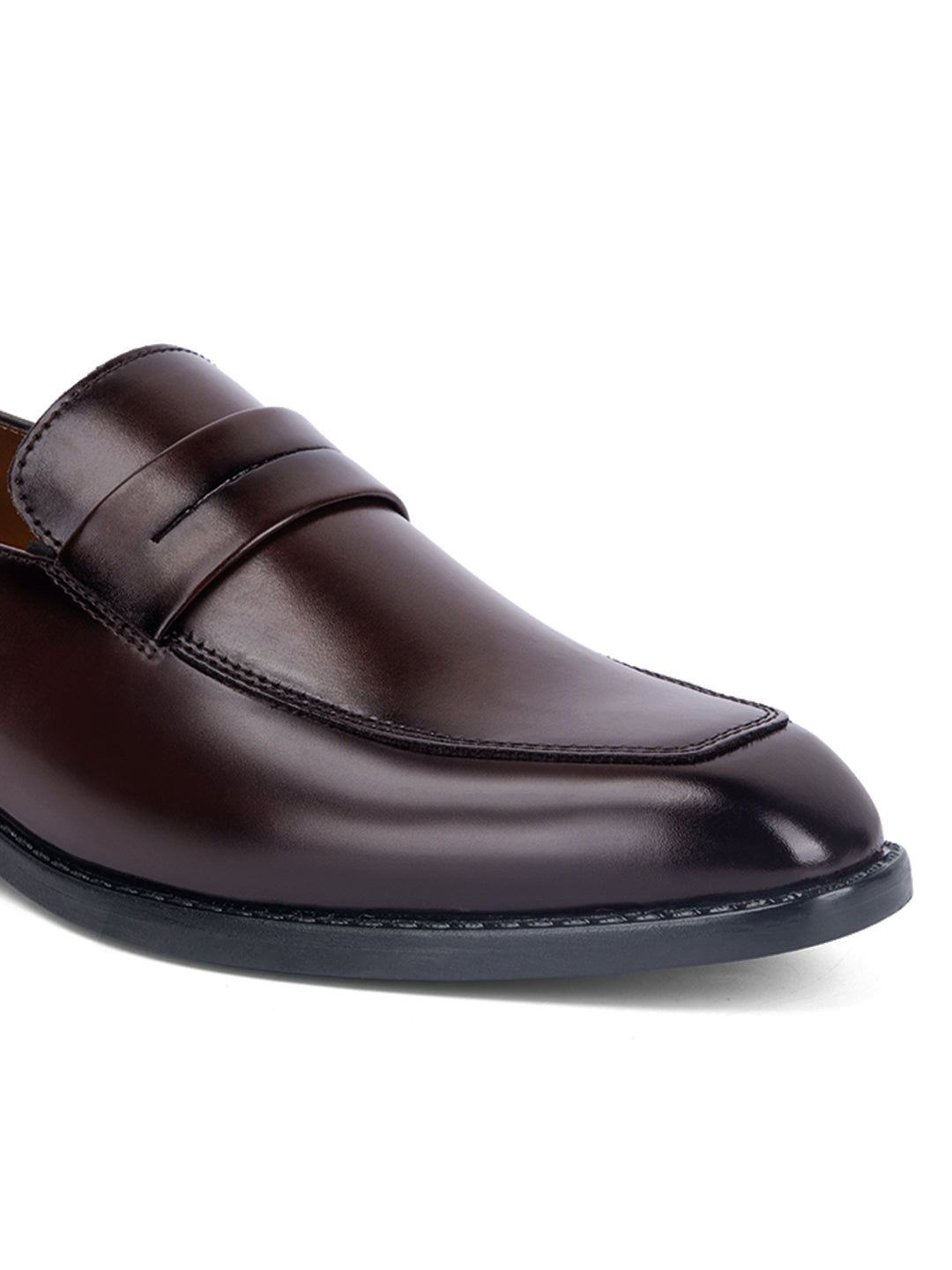 Brunette Brown Handcrafted Dual Tone Moccasins Slipons