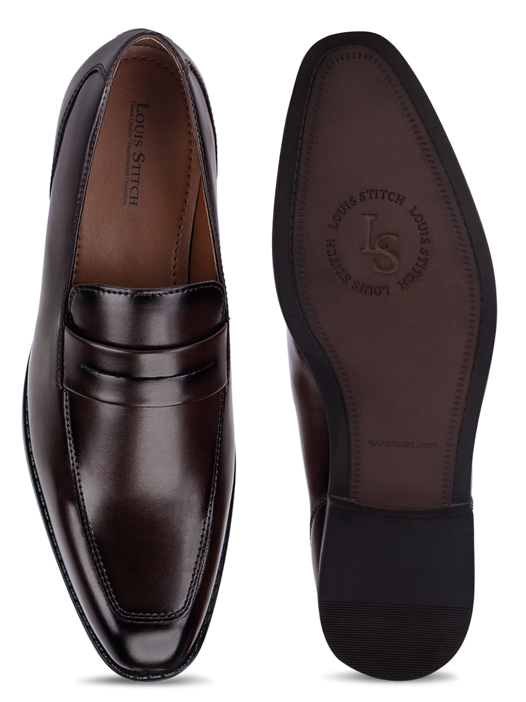 Brunette Brown Handcrafted Dual Tone Moccasins Slipons