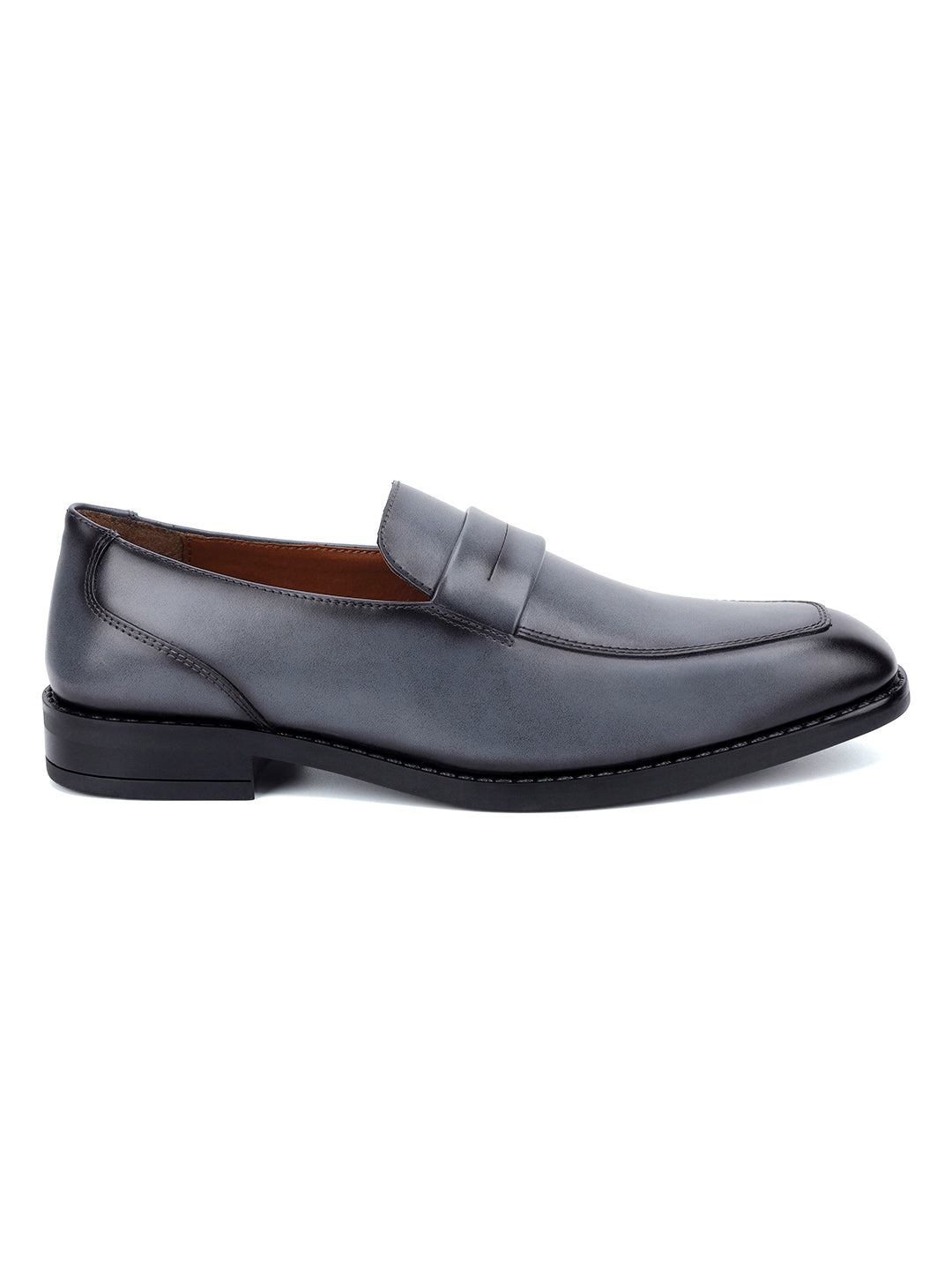 Ash Grey Handcrafted Dual Tone Moccasins Slipon