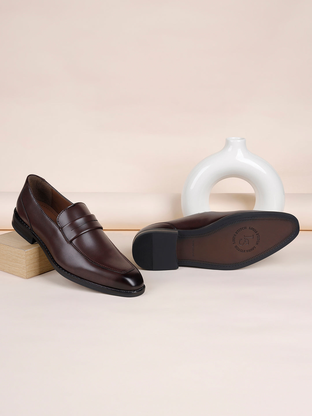 Roswewood Handcrafted Dual Tone Moccasin Slipon Shoe