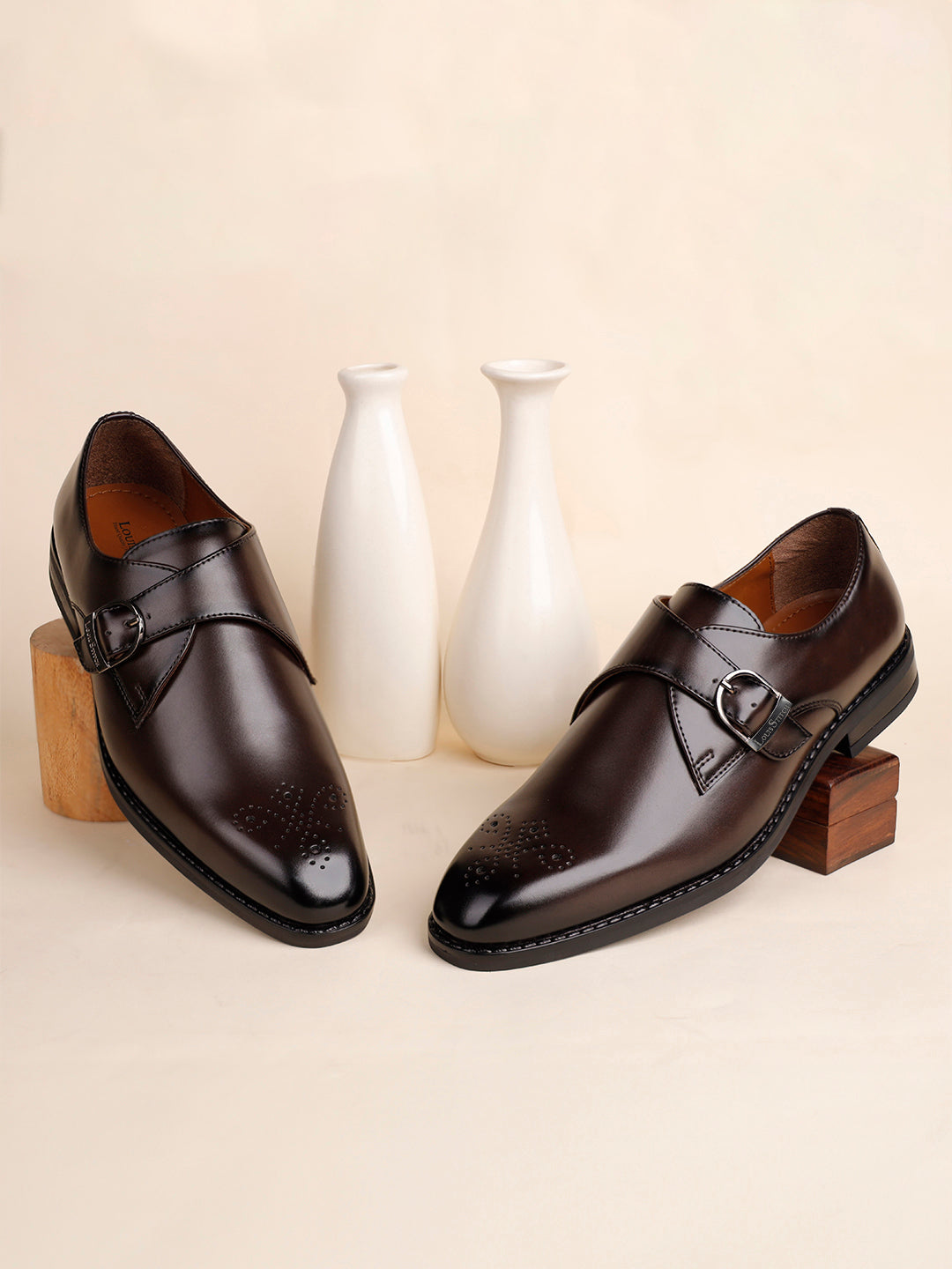 Brunette Brown Handcrafted Handcrafted Monks Slipon Shoe