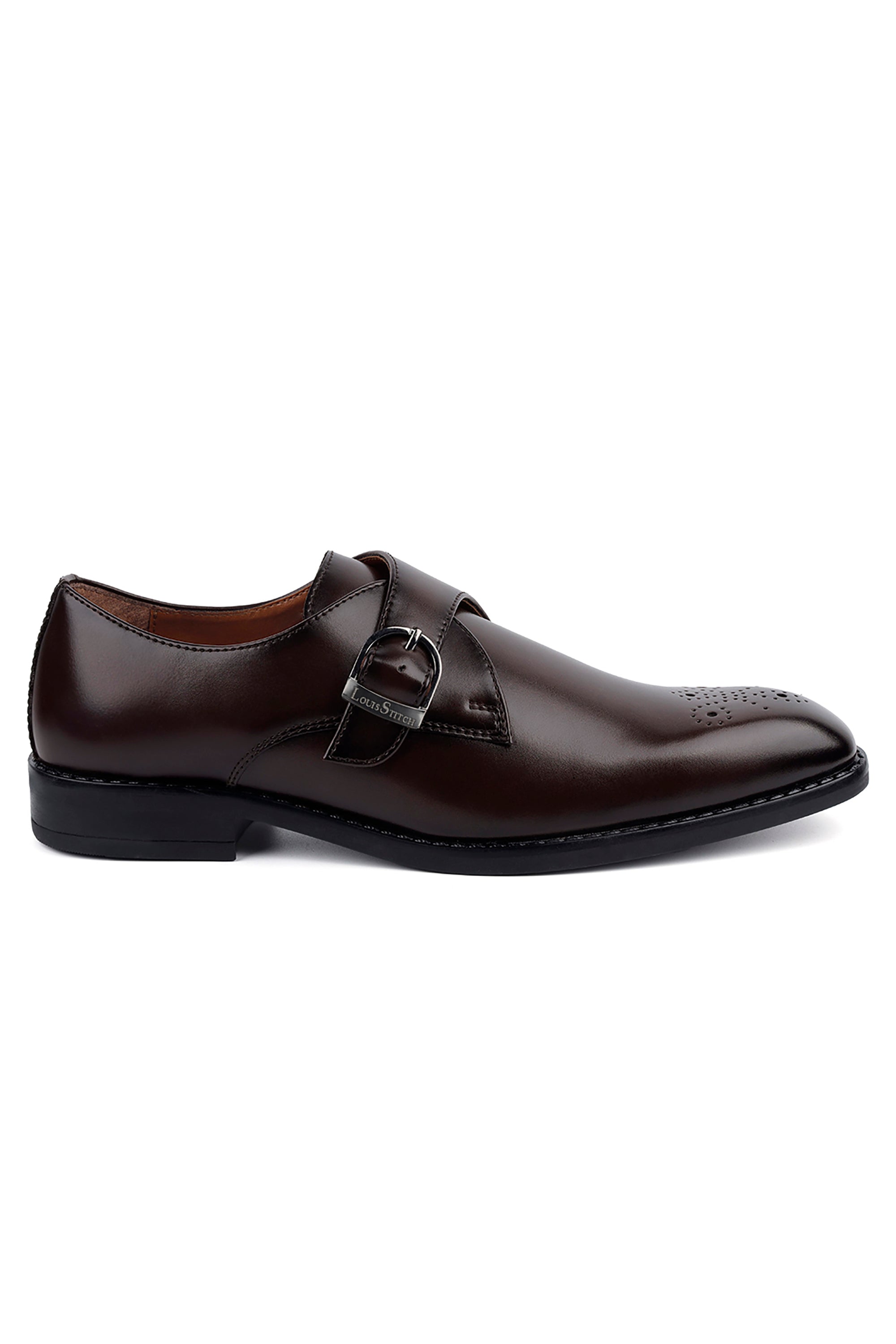 Brunette Brown Handcrafted Handcrafted Monks Slipon Shoe