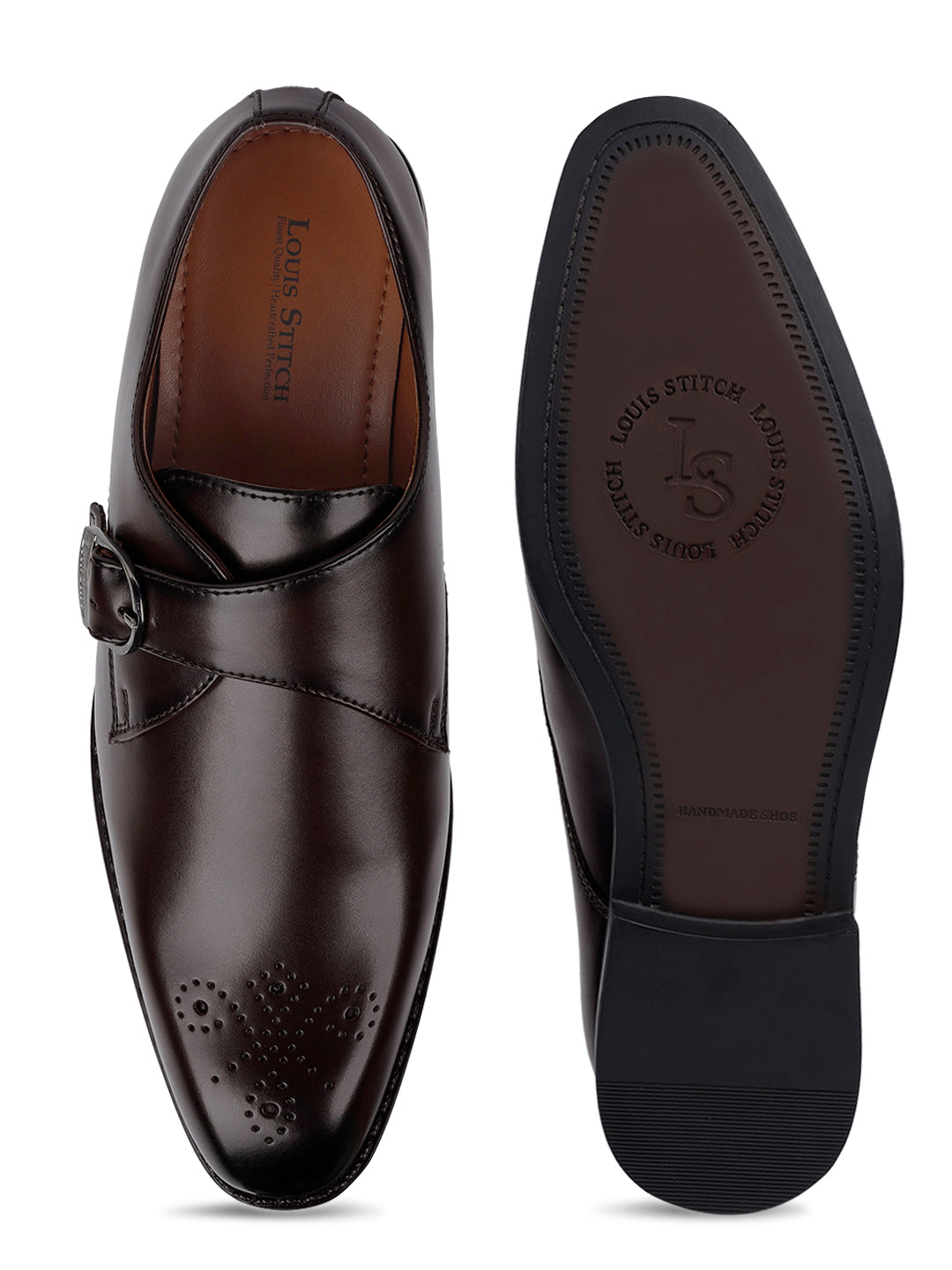 Brunette Brown Handcrafted Handcrafted Monks Slipon Shoe
