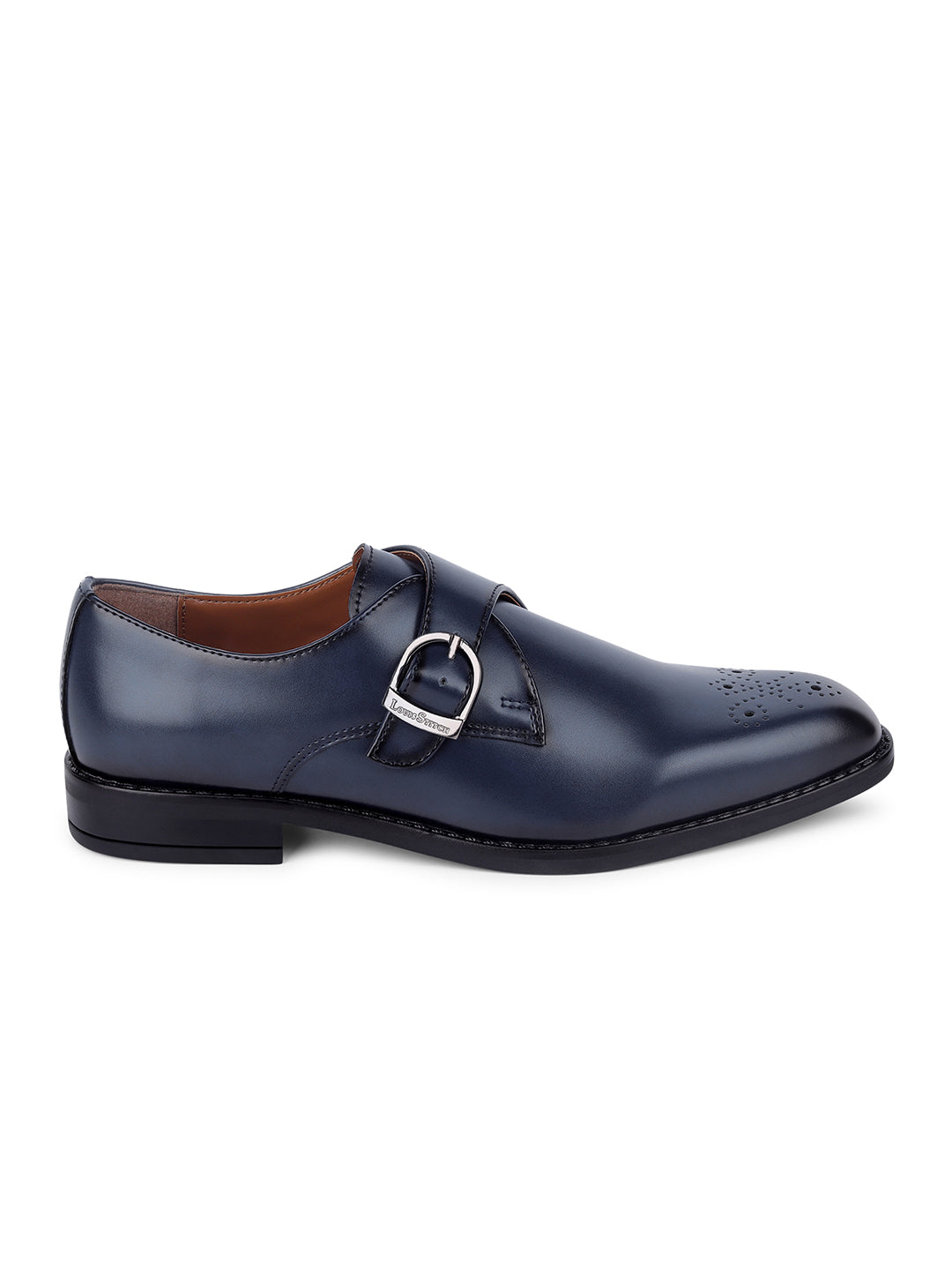 Federal Blue Handcrafted Monks Slipon Shoe