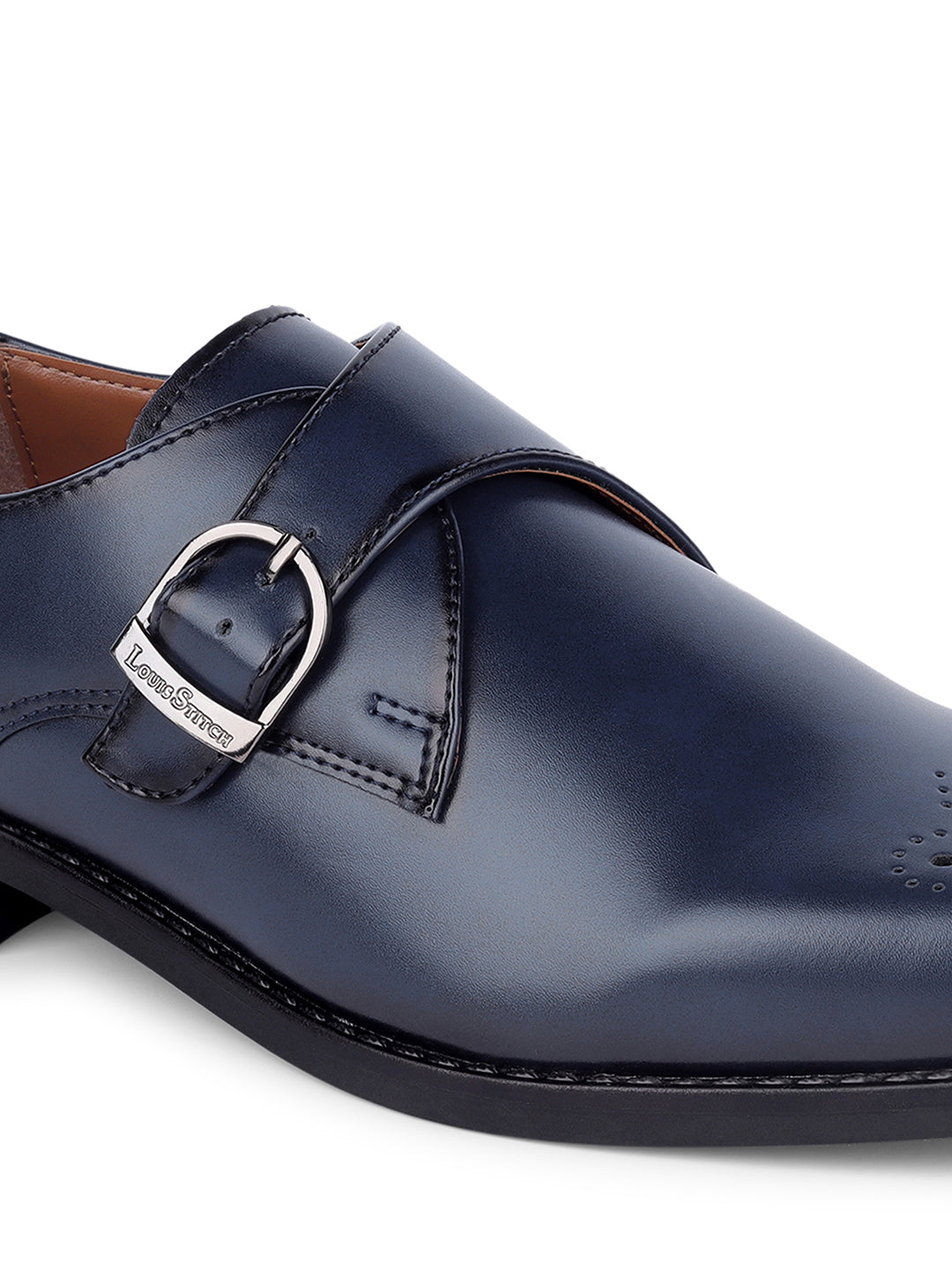 Federal Blue Handcrafted Monks Slipon Shoe