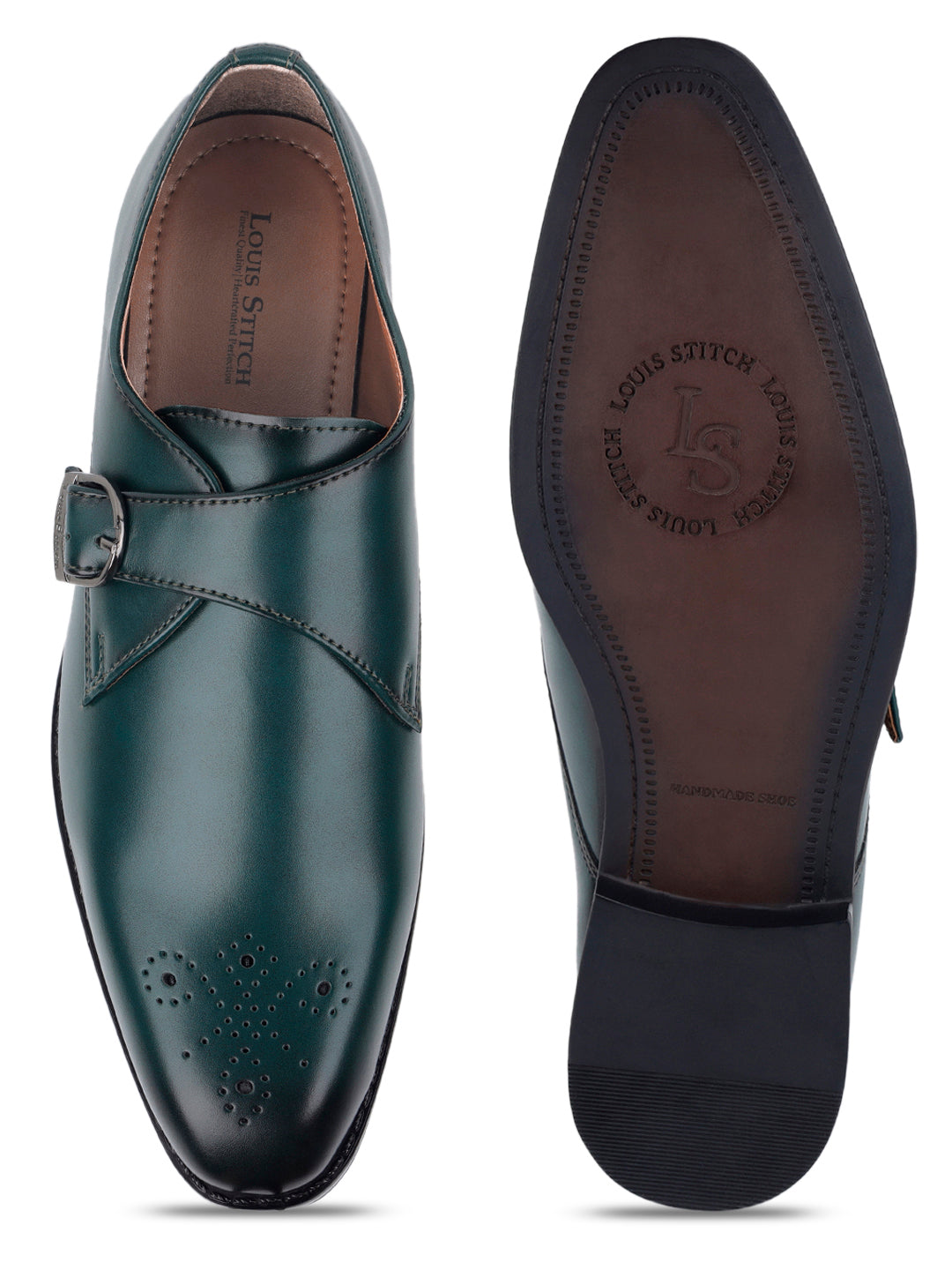 Seaweed Green Handcrafted Monks Slipon Shoe