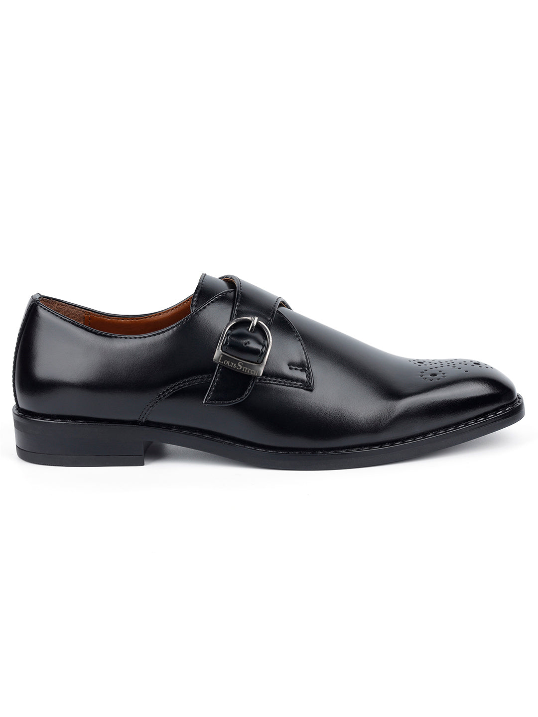 Jet Black Handcrafted Monks Slipon Shoe