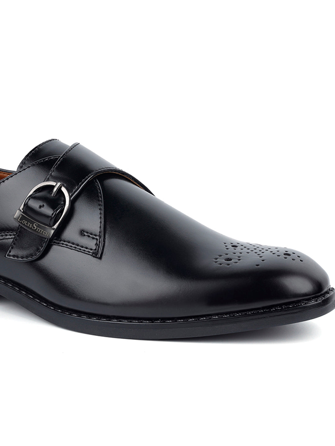 Jet Black Handcrafted Monks Slipon Shoe