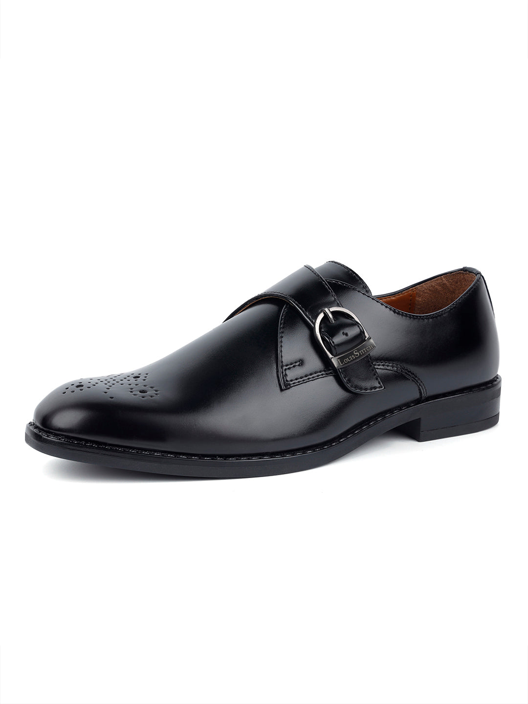 Jet Black Handcrafted Monks Slipon Shoe