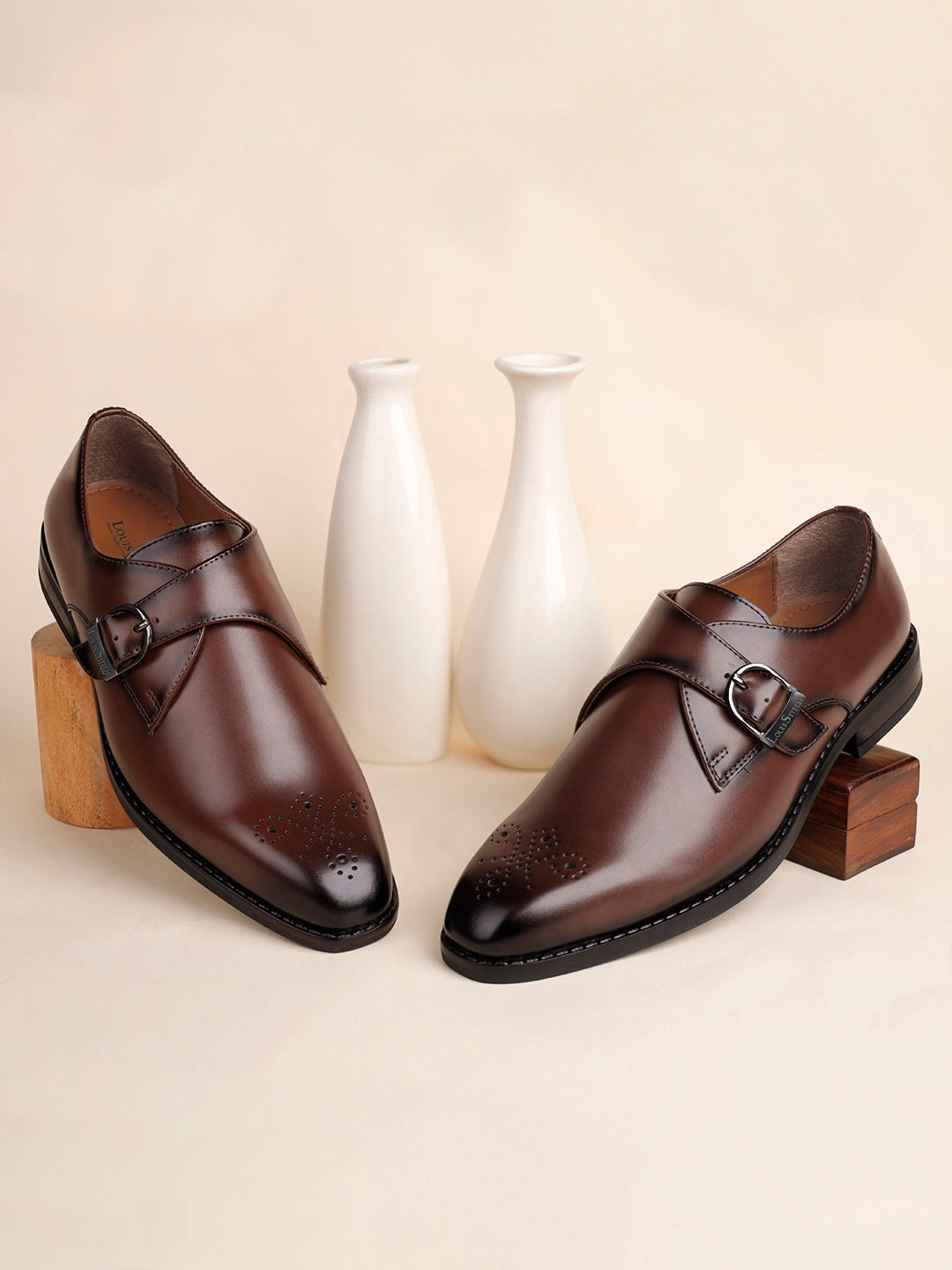 Tan Handcrafted Monks Slipon Shoe