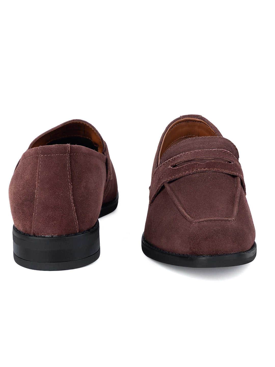 Brunette Brown Handcrafted Italian Suede Leather Moccasin Shoe