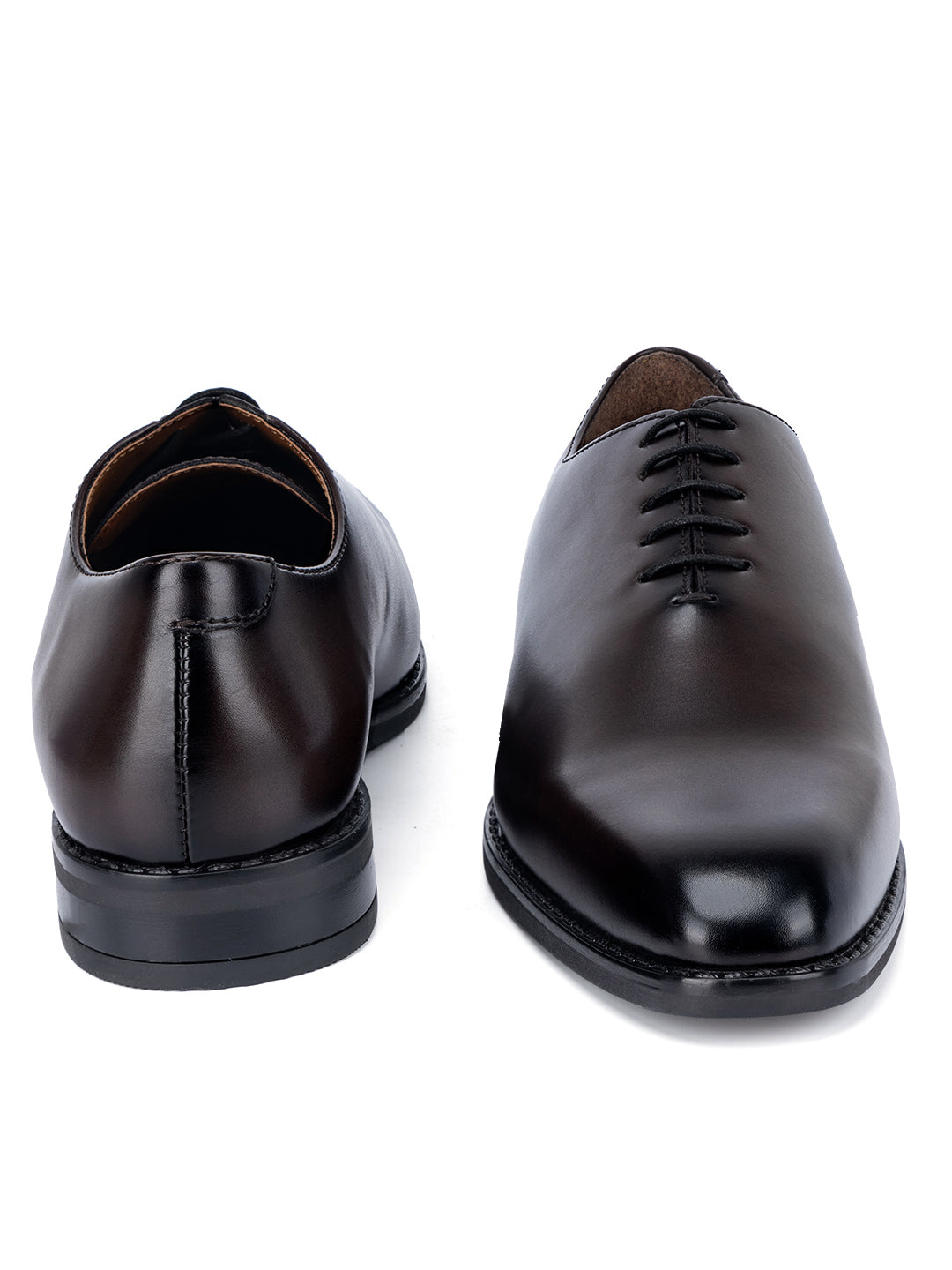 Brunette Brown Handcrafted Lace-Up Wholecut Derby Shoe