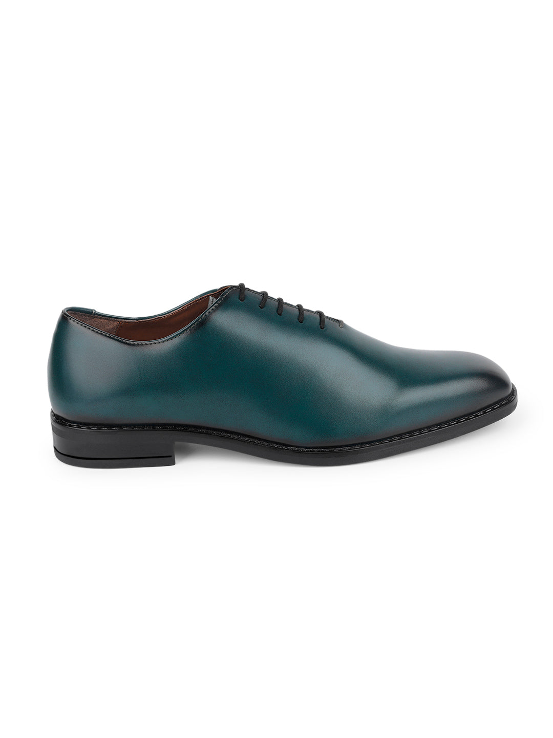 Seaweed Green Handcrafted Lace-Up Wholecut Derby Shoe