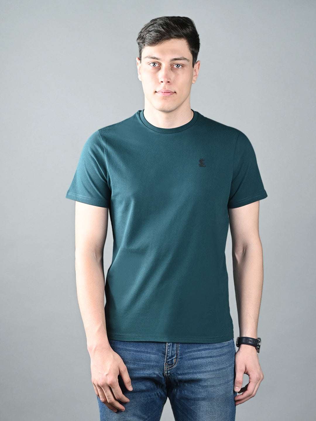 Men's Super Combed Cotton Regular Fit Pack of 2 Roundneck T-shirts