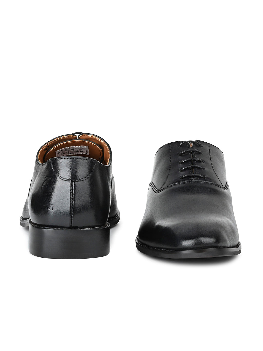 Jet Black Italian Crust Leather Formal Derbys