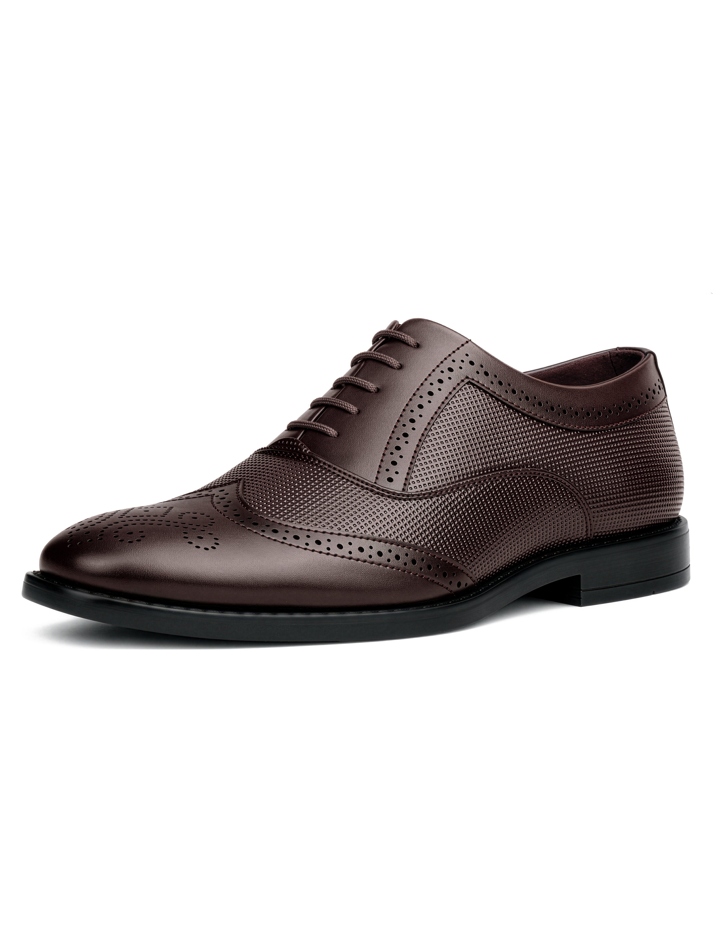 Brunette Brown Formal Brogue Lace-Up Shoes