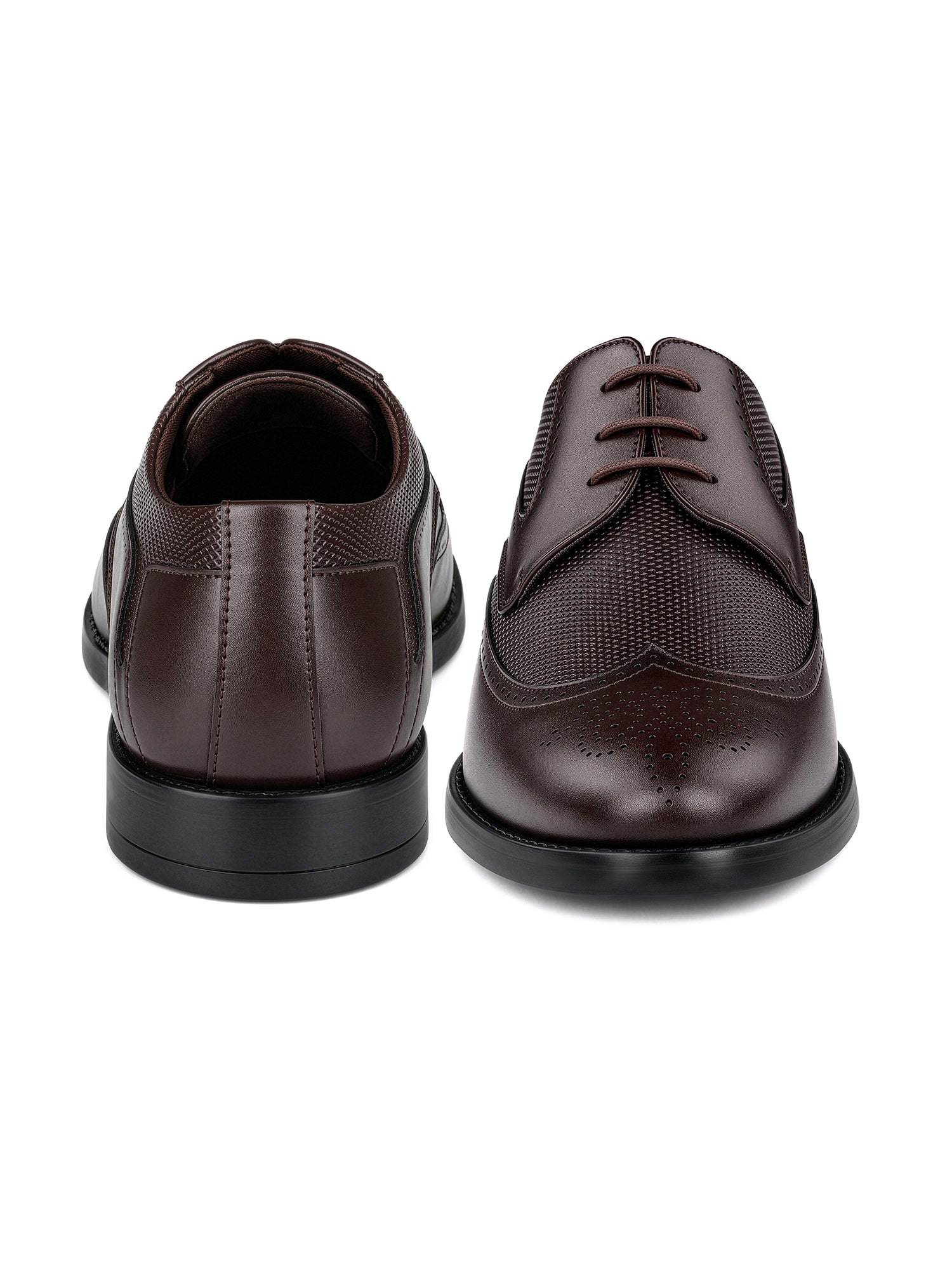 Brunette Brown Formal Brogue Lace-Up Shoes