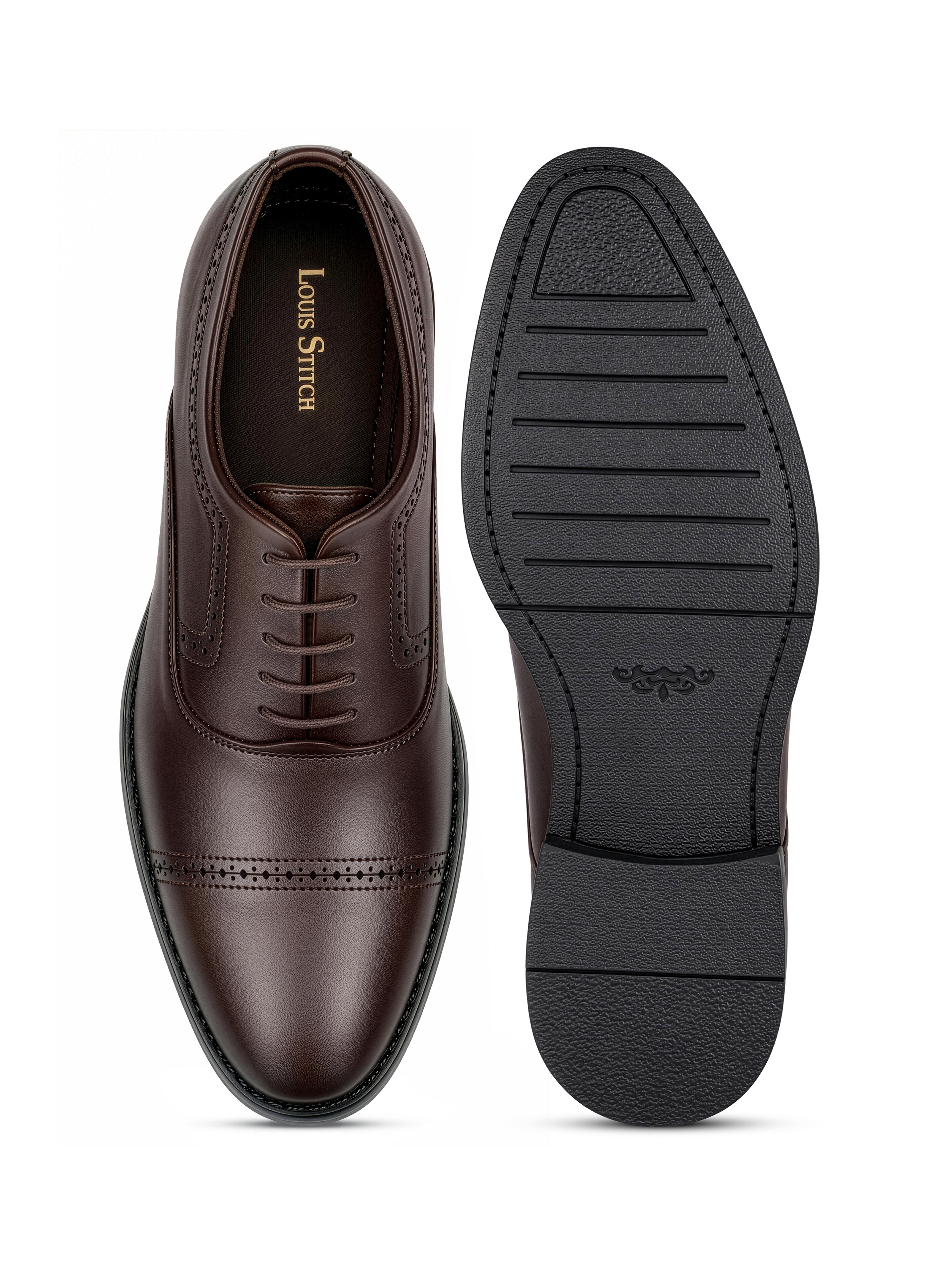 Brunette Brown Formal Oxford Lace-Up Shoes