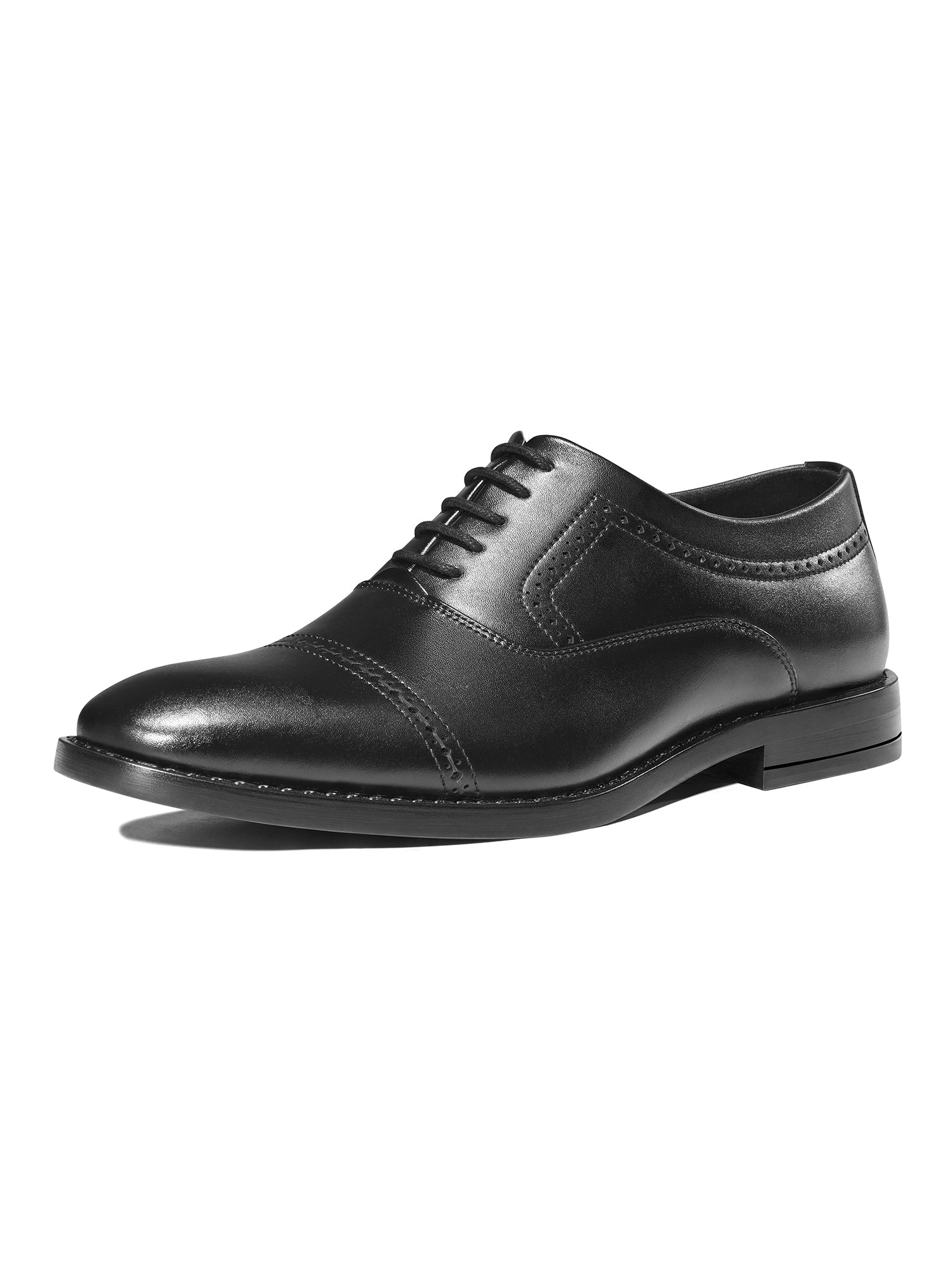 Jet Black Formal Oxford Lace-Up Shoes