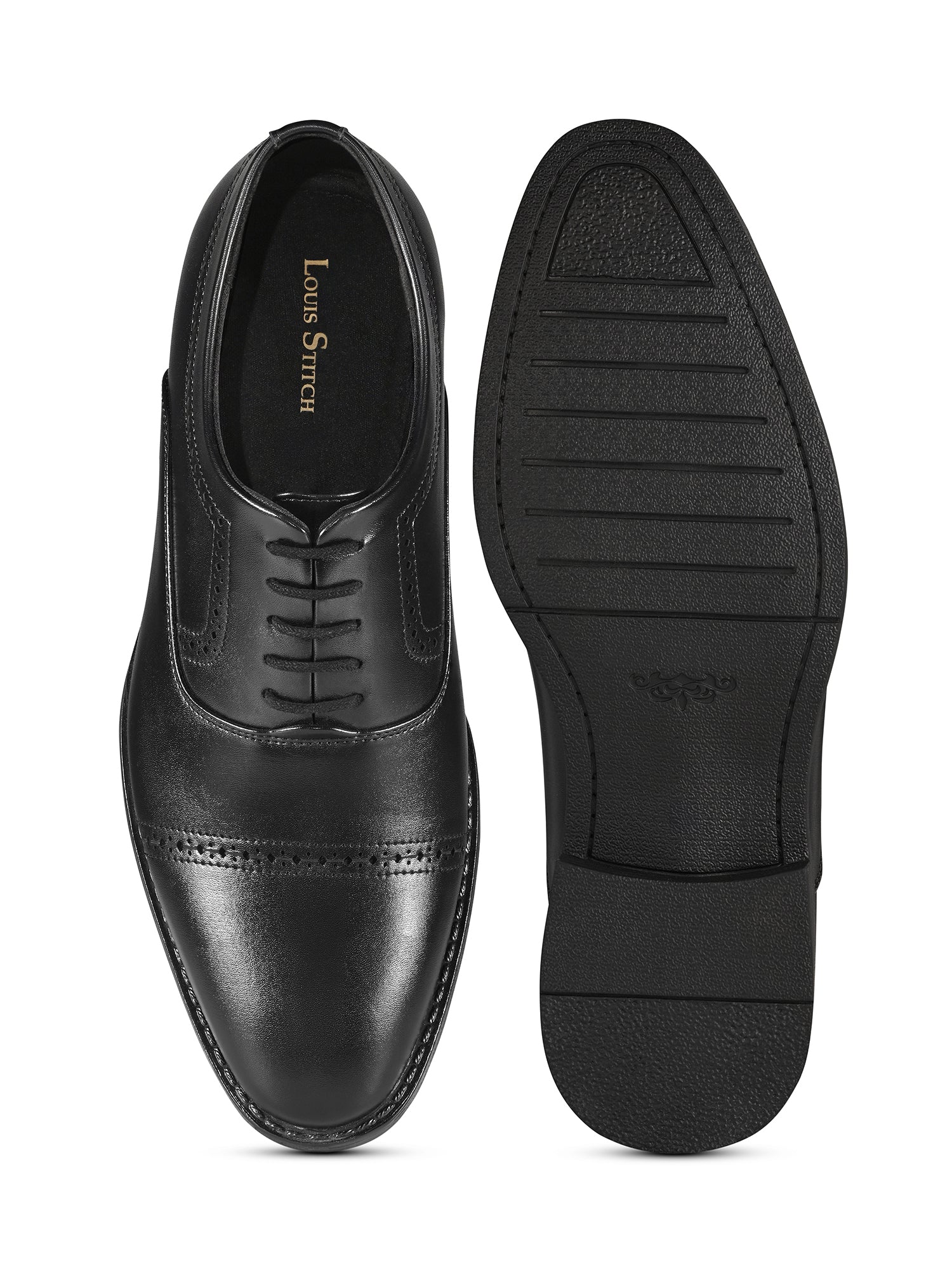 Jet Black Formal Oxford Lace-Up Shoes