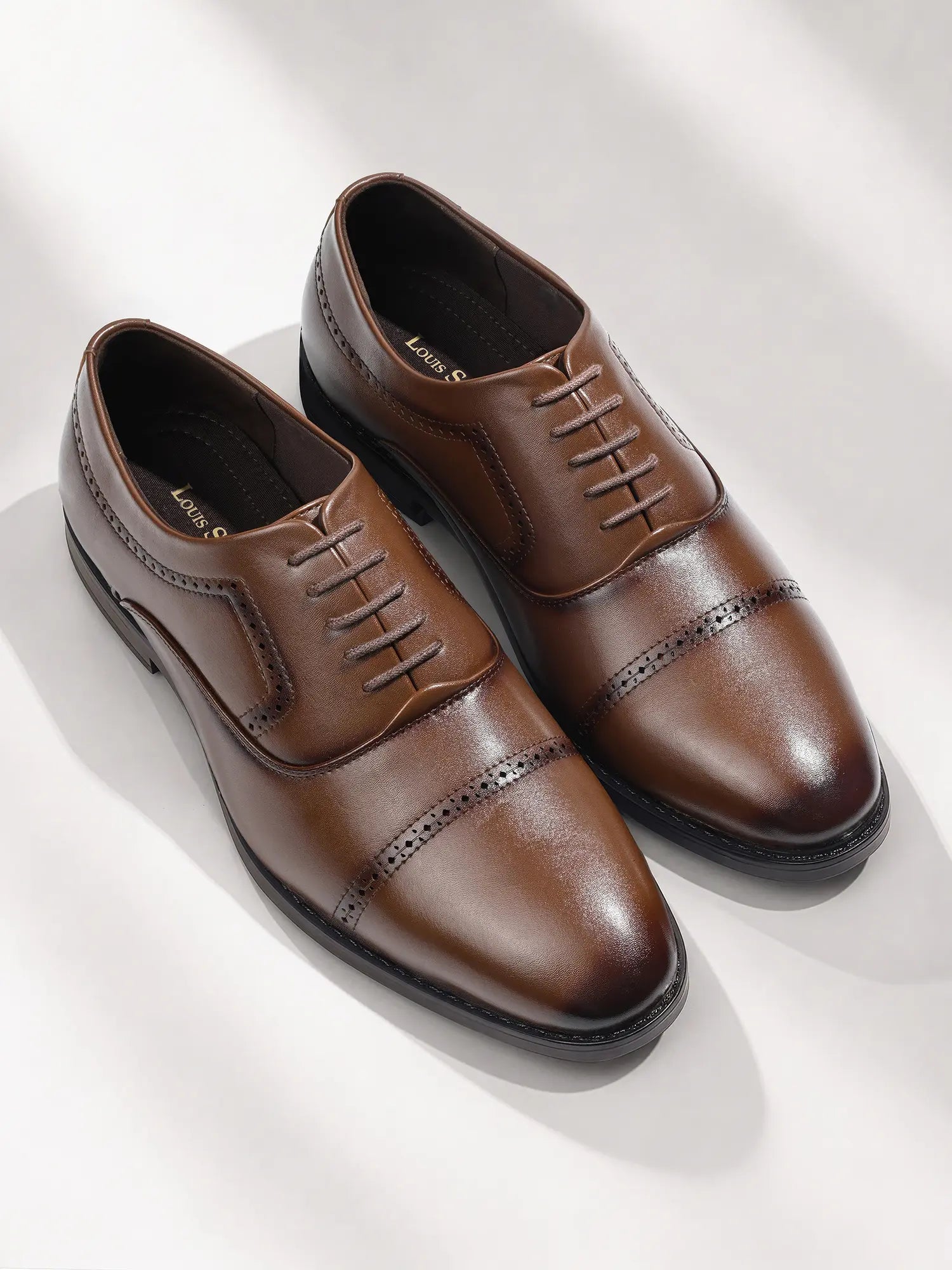 Russet Tan Formal Oxford Lace-Up Shoes