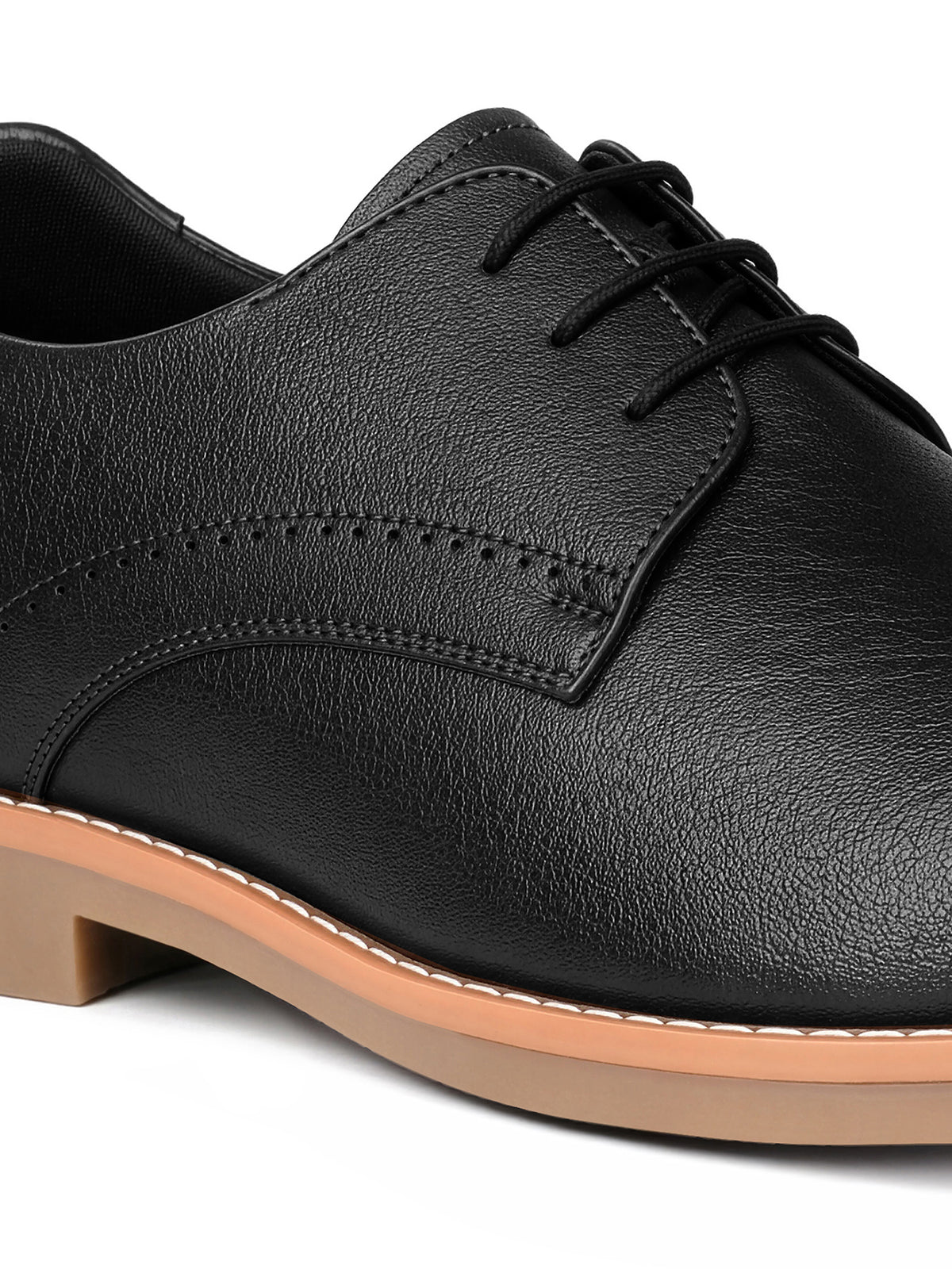 Jet Black Formal Lace-Up Derby Shoes